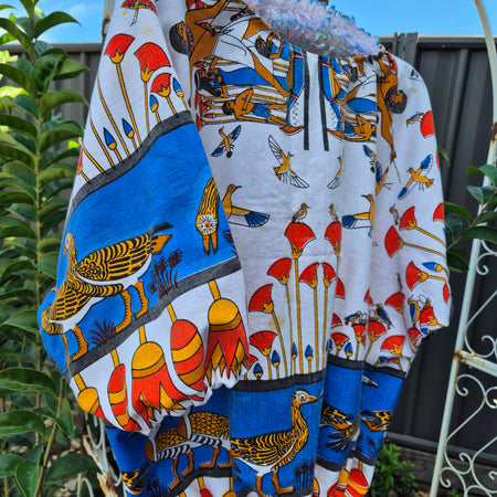 Upcycled Vintage Tablecloth top. Cropped style