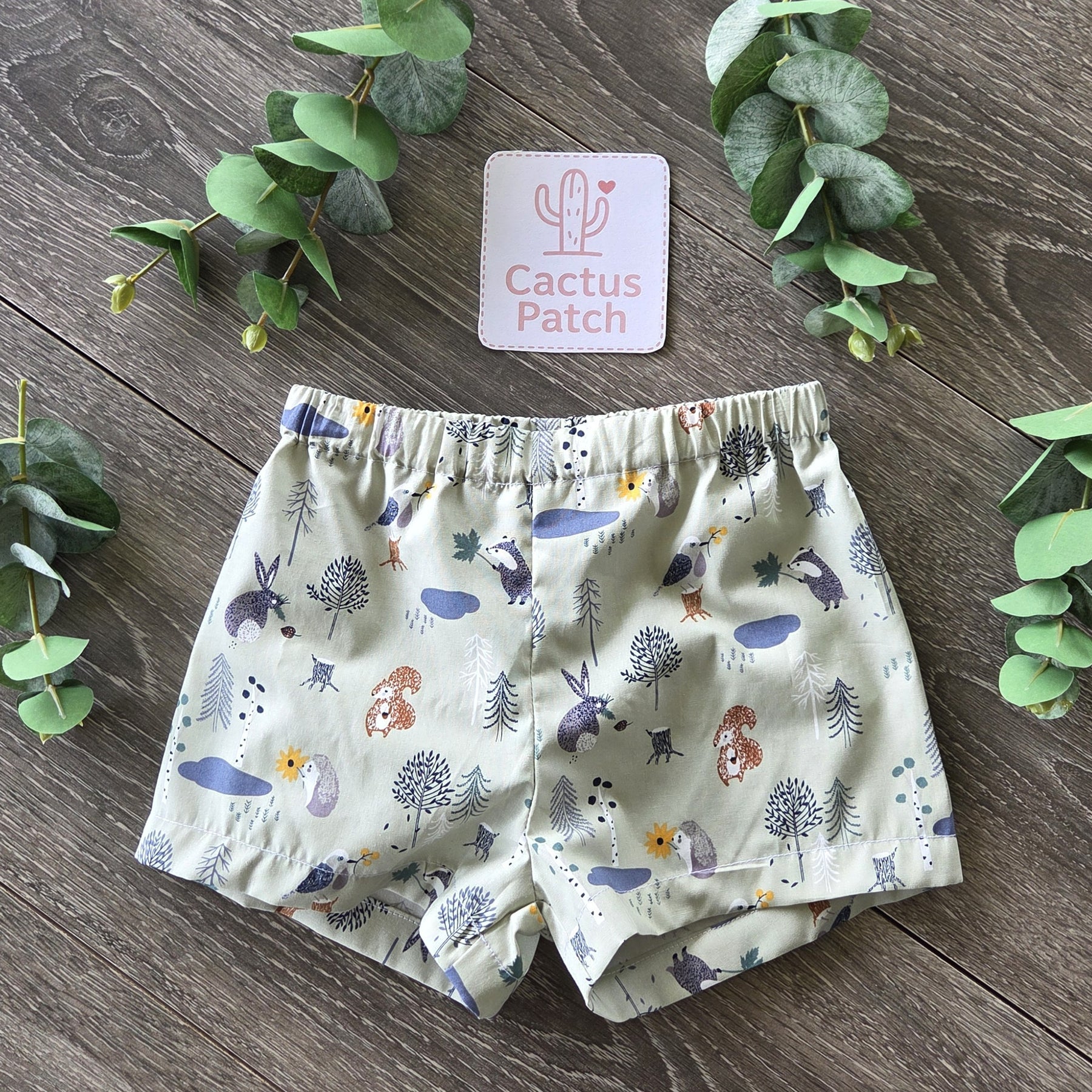 "Forest Friends" Boys Shorts - Size 3 Years