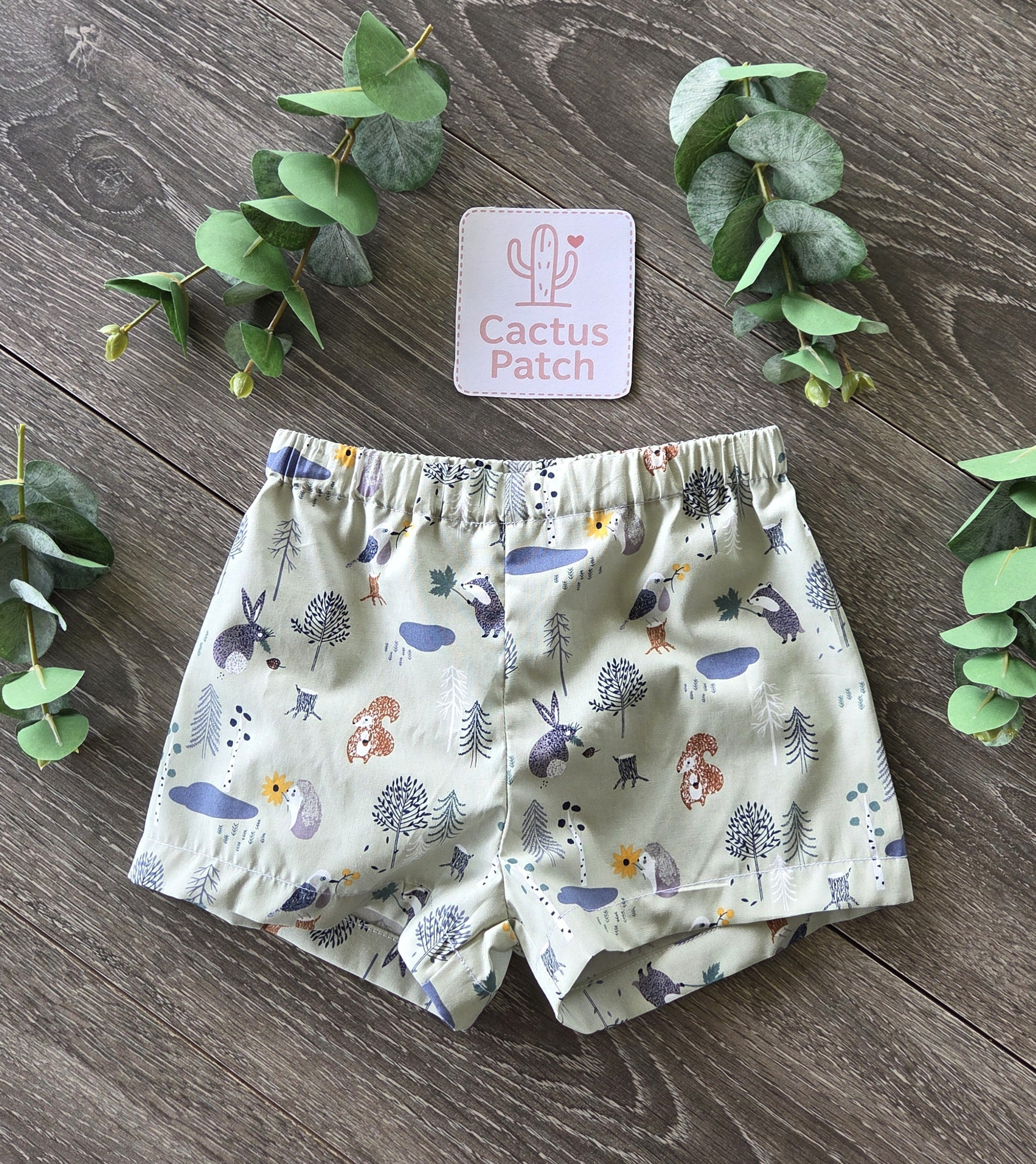 "Forest Friends" Boys Shorts - Size 3 Years