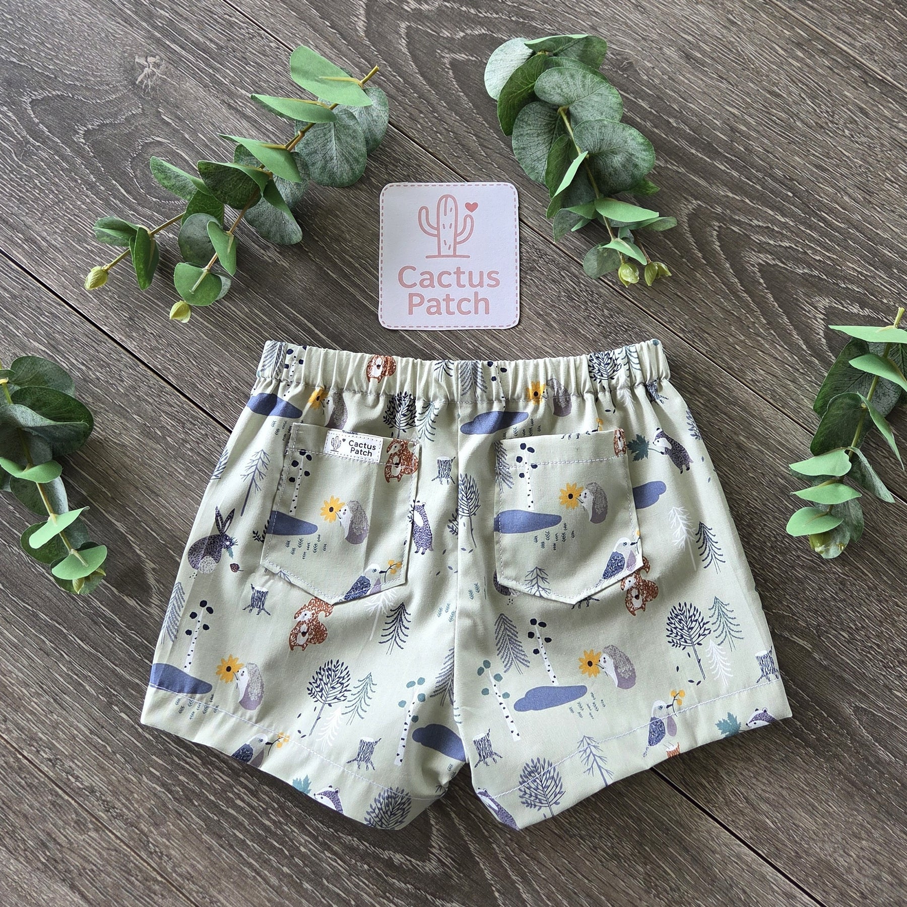 "Forest Friends" Boys Shorts - Size 3 Years