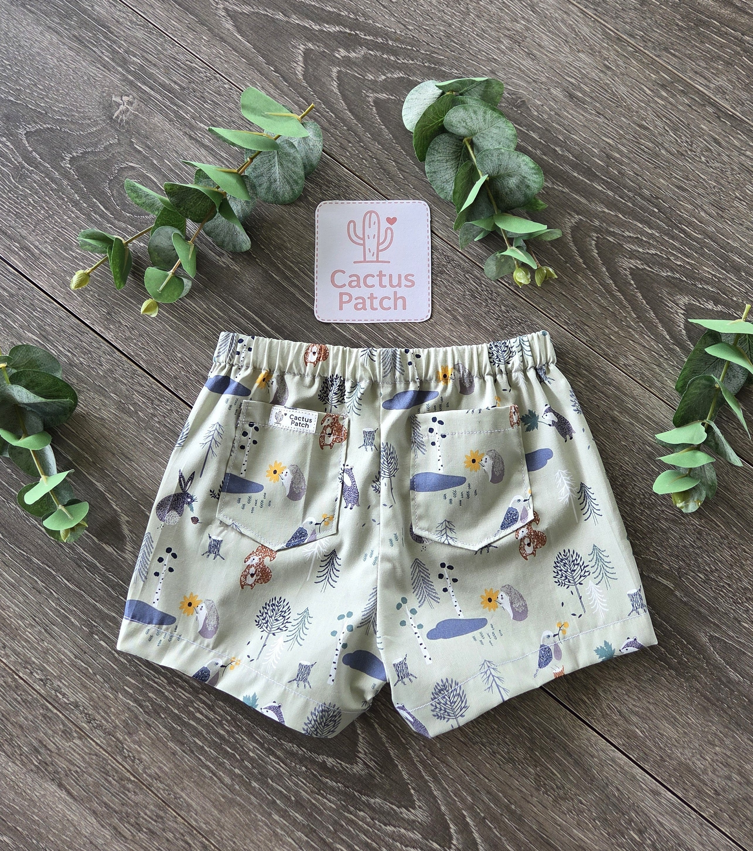"Forest Friends" Boys Shorts - Size 3 Years