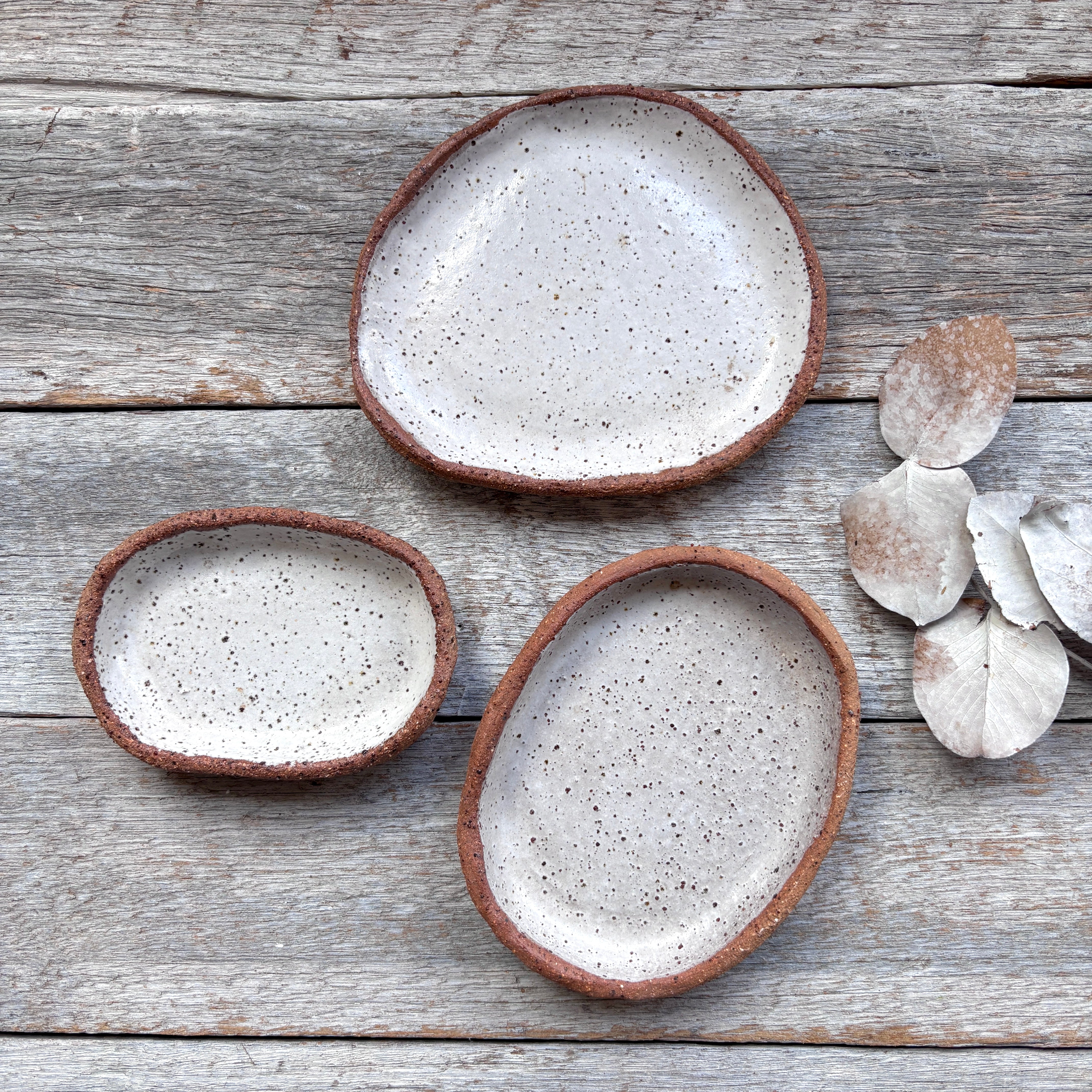 Rustic Ceramic Dishes | Set of 3 | SPRING SALE BUNDLE