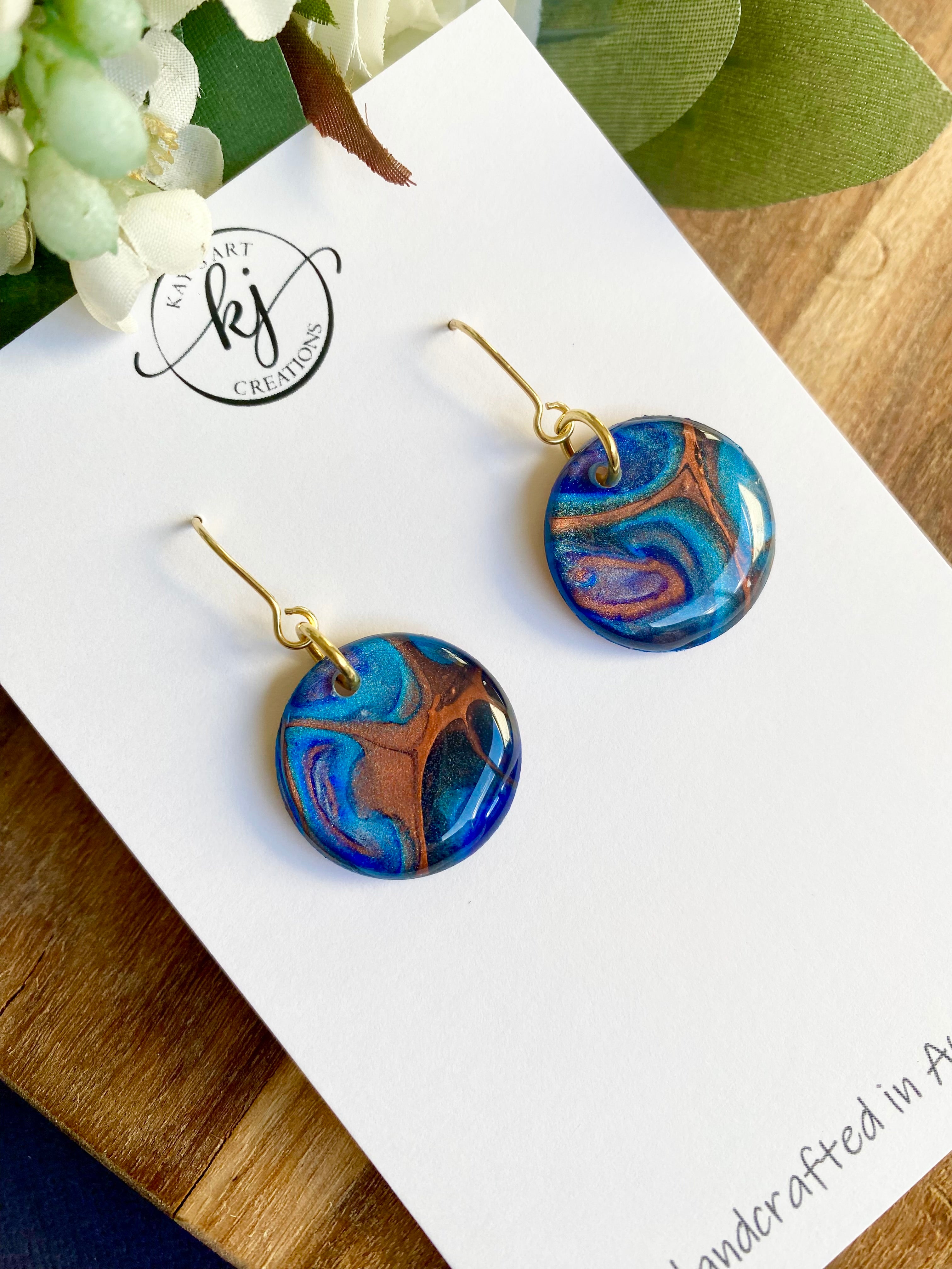 Colourful Abstract Art Dangle Earrings