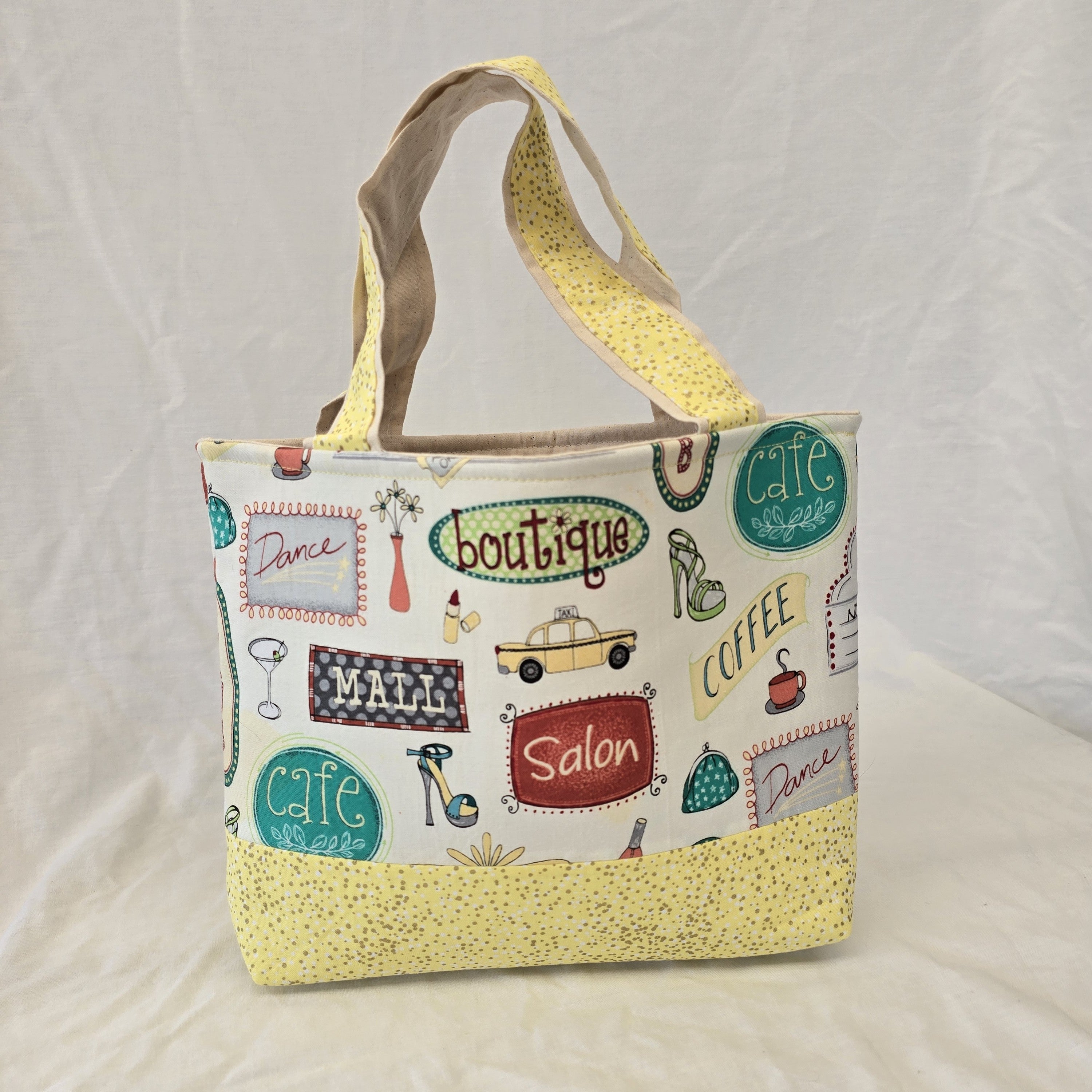 Handmade | Classic Handbag | Coffee Cafe Print | Coffee Cafe Collection