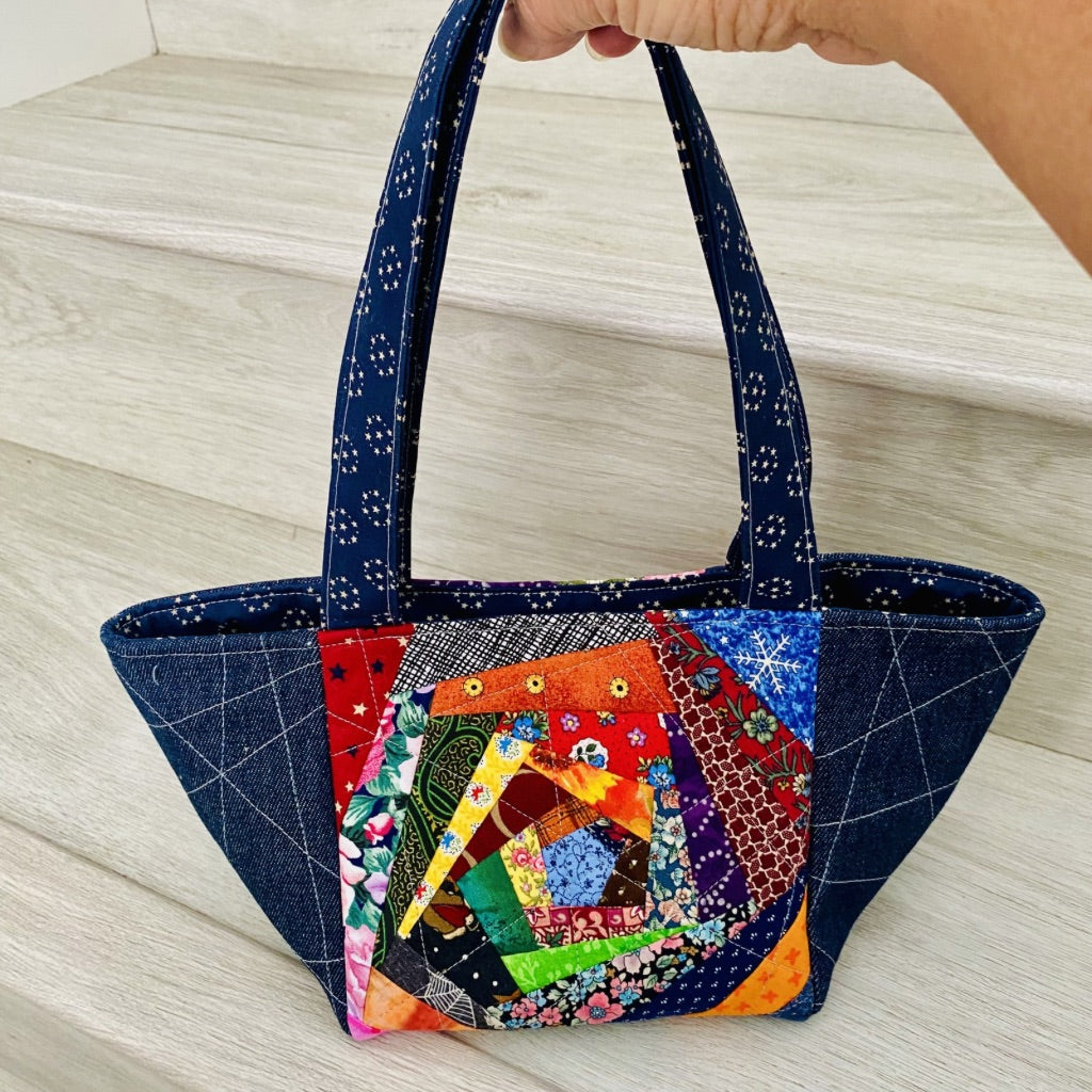 The Kaleido Spiral Patchwork Bag