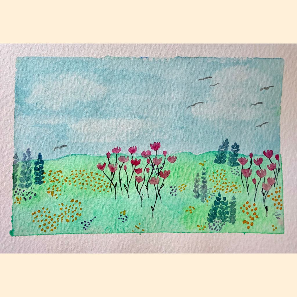 Hand Painted Landscape Greeting Card | Customisable