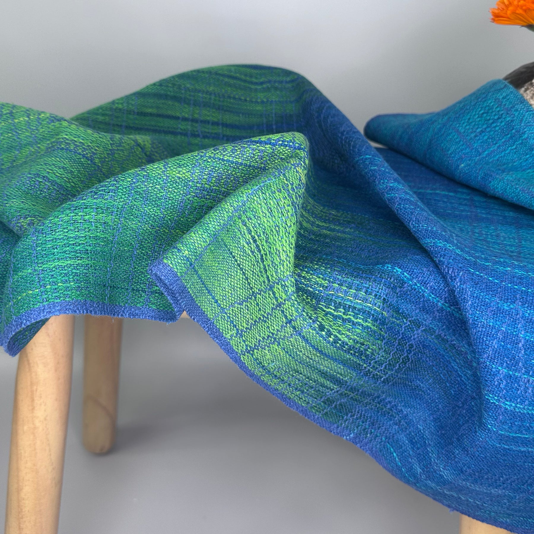 Hand-Dyed and Handwoven Linen/Cotton Tea Towels