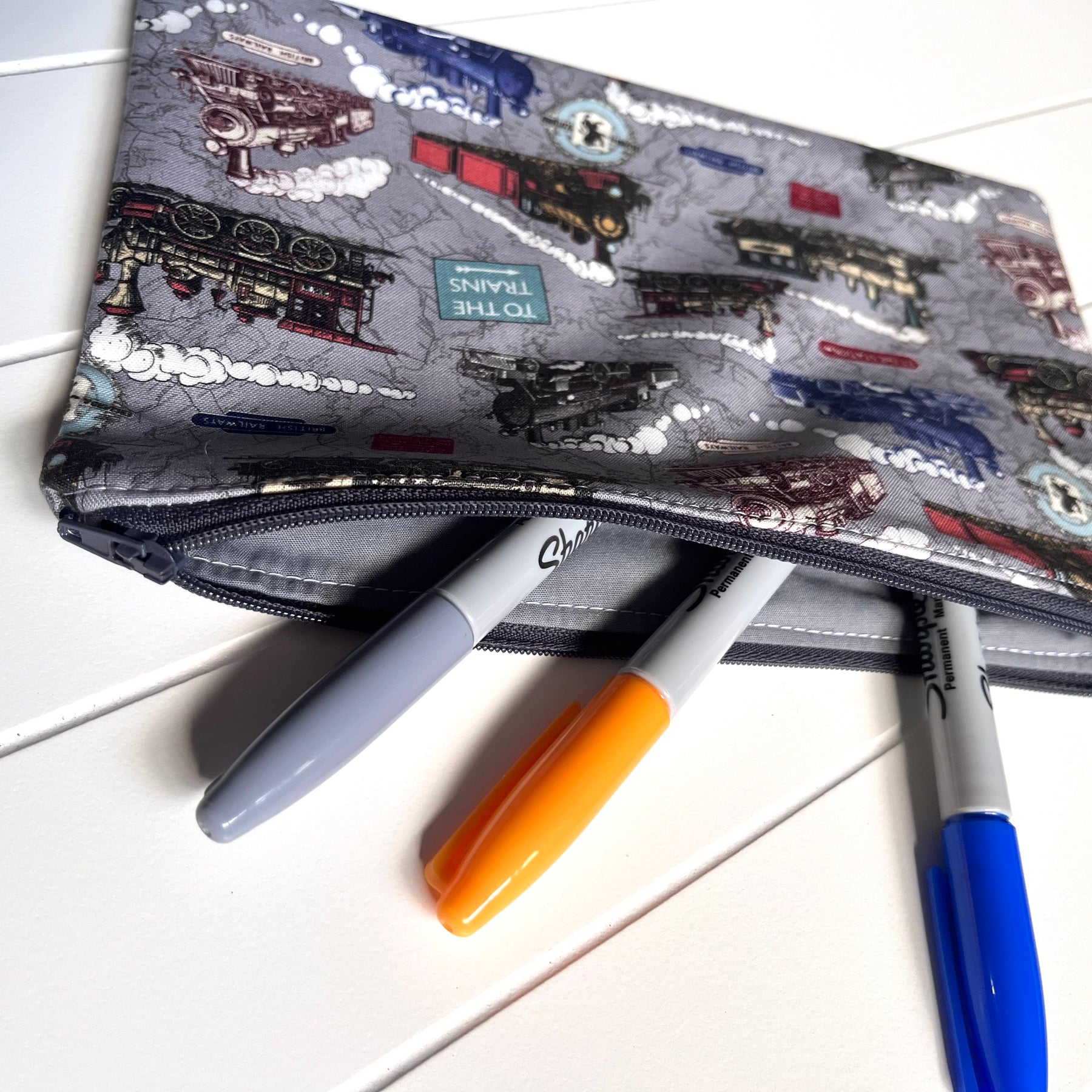 Train pencil case