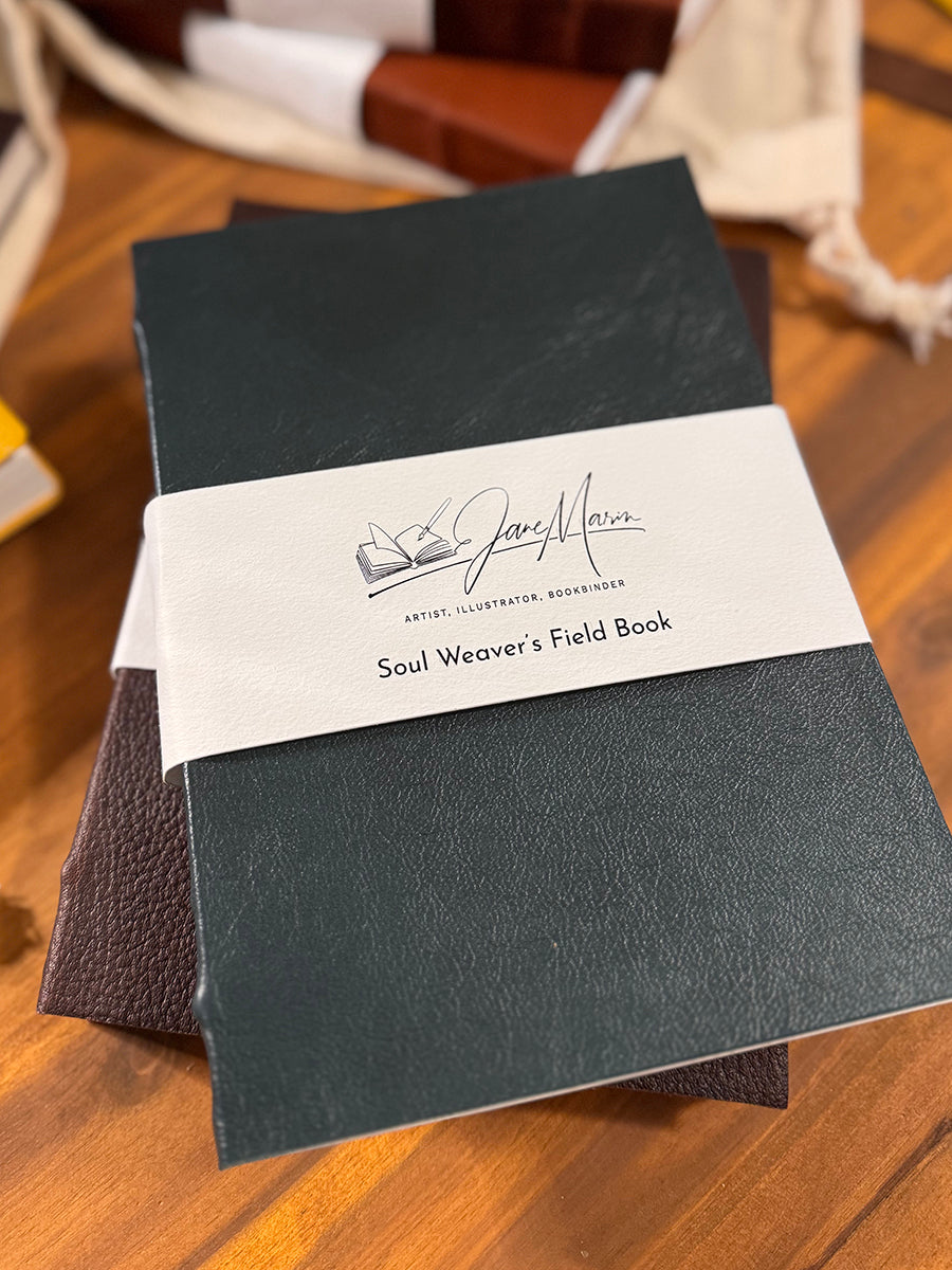 Soul Weaver's Field Book - A5 Green Leather Journal