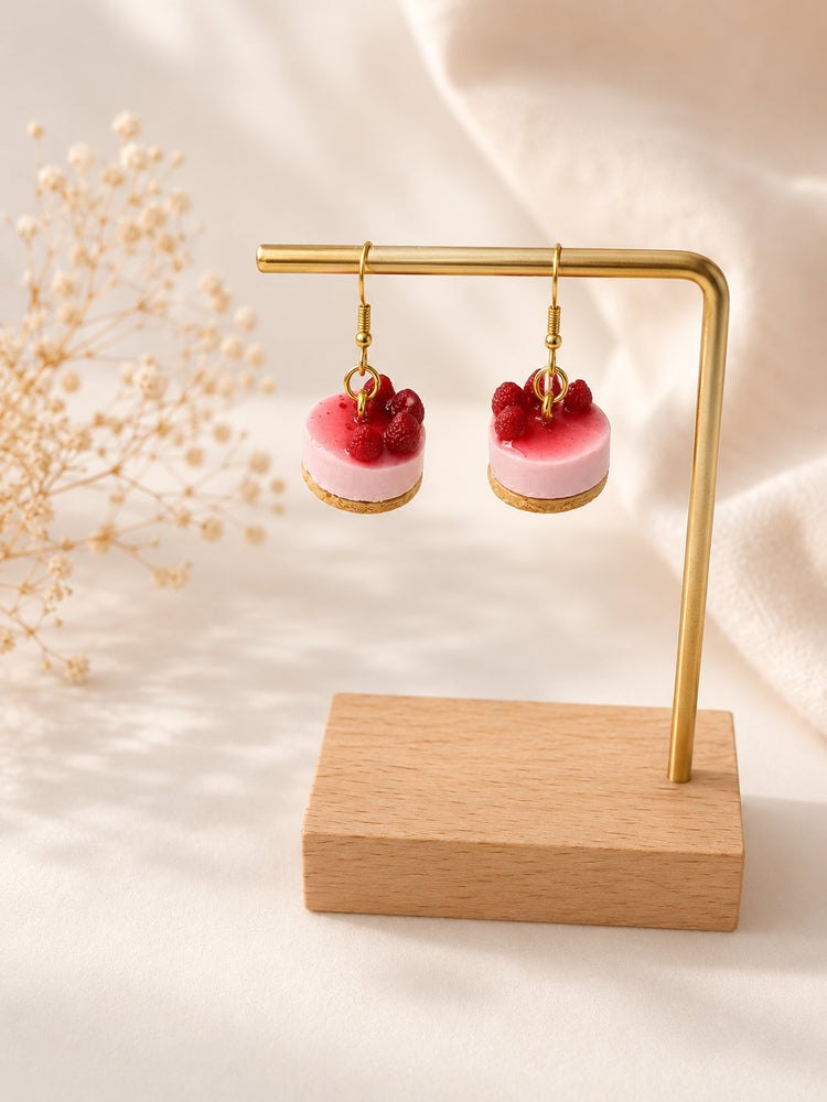 Handcrafted Strawberry Cheesecake Earrings