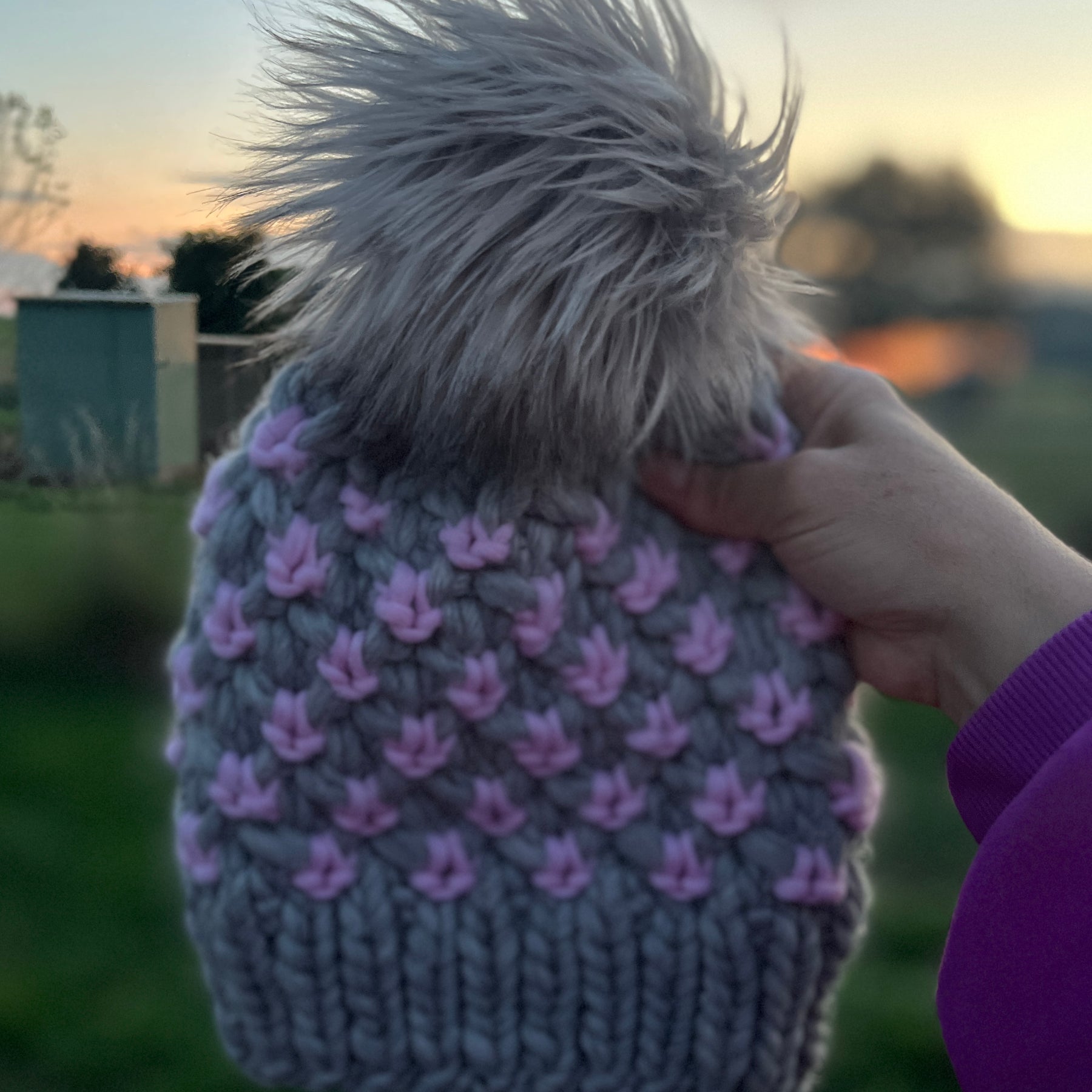 100% merino wool hand knit adults beanie