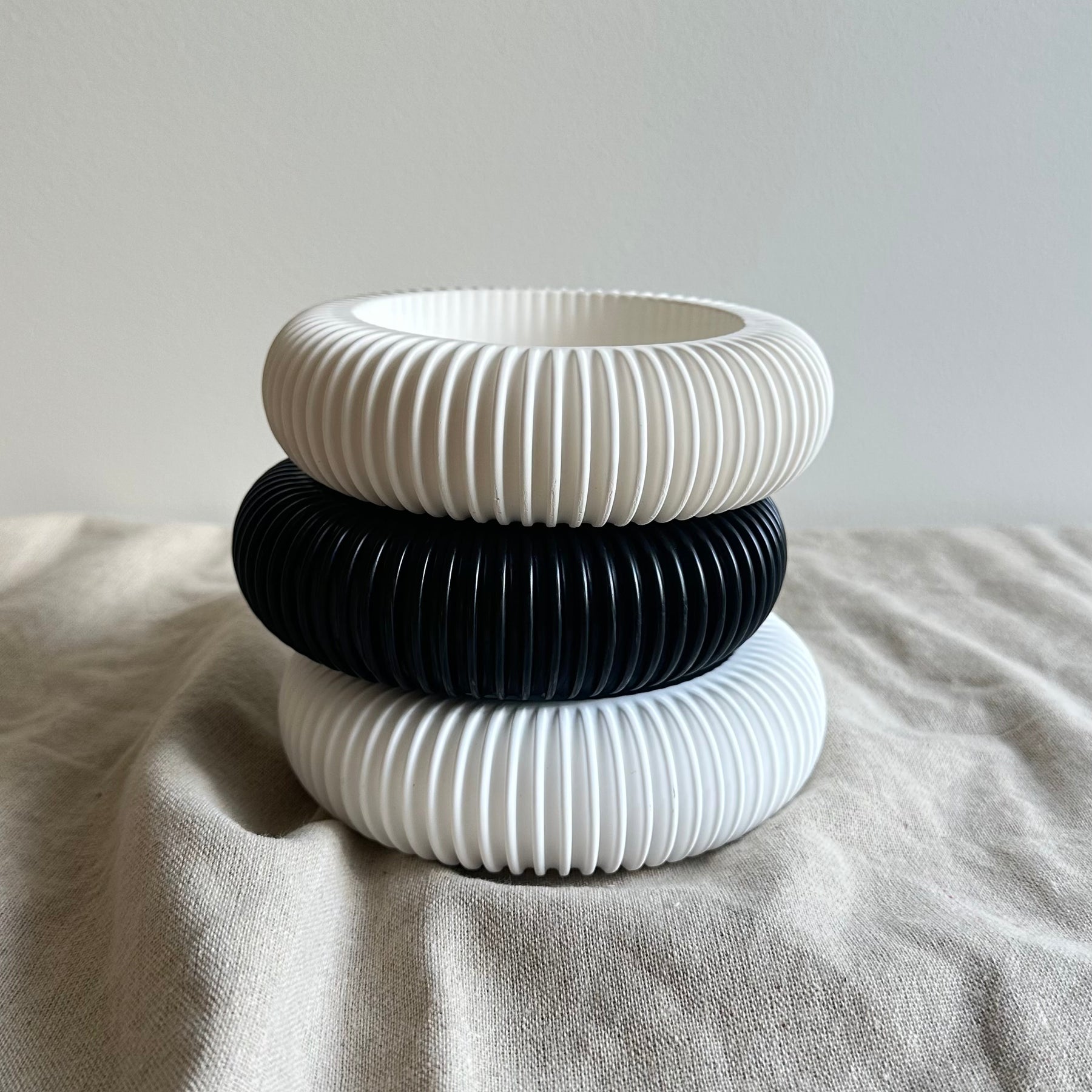 Refillable eco-resin candle holders