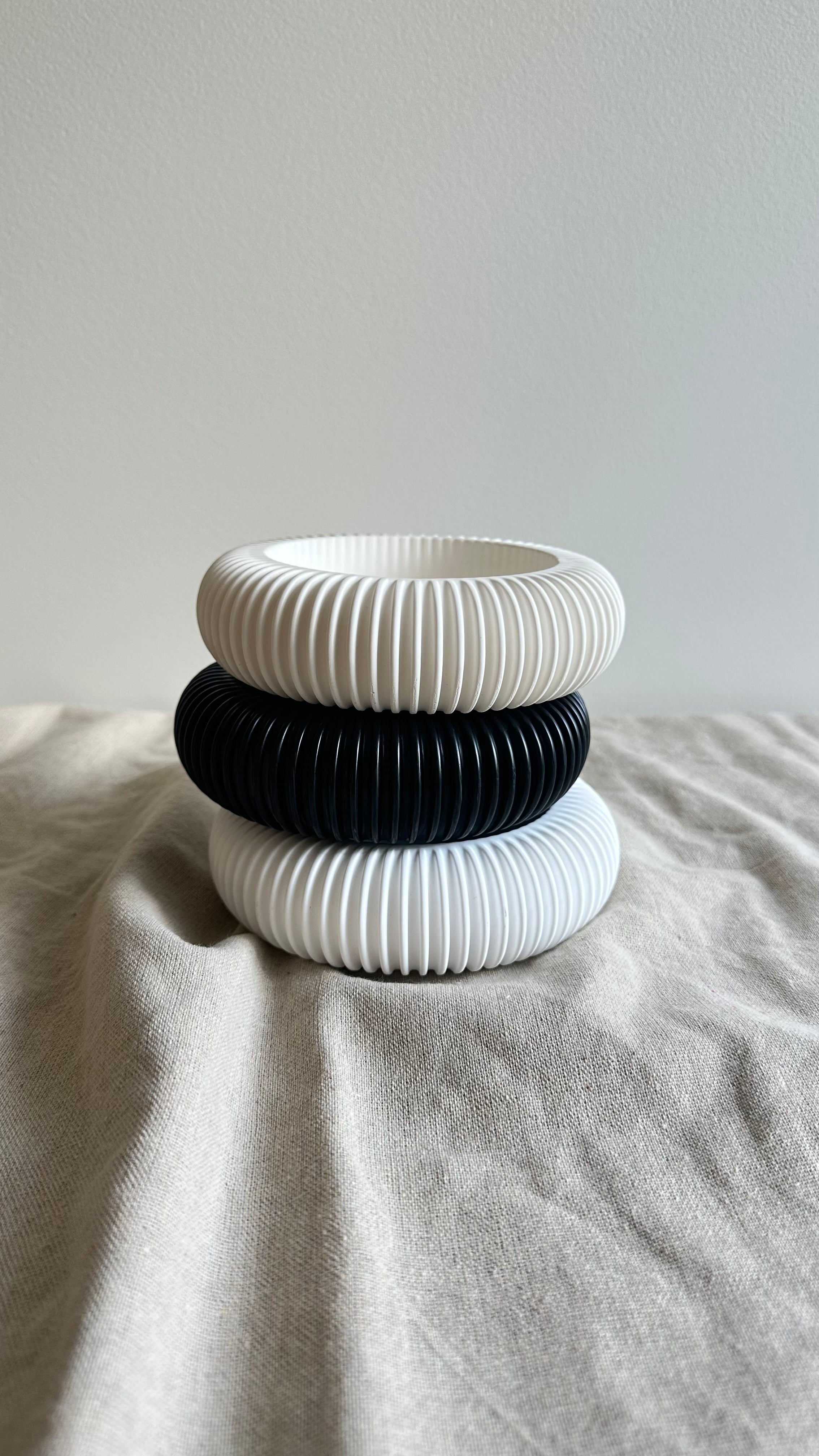 Refillable eco-resin candle holders