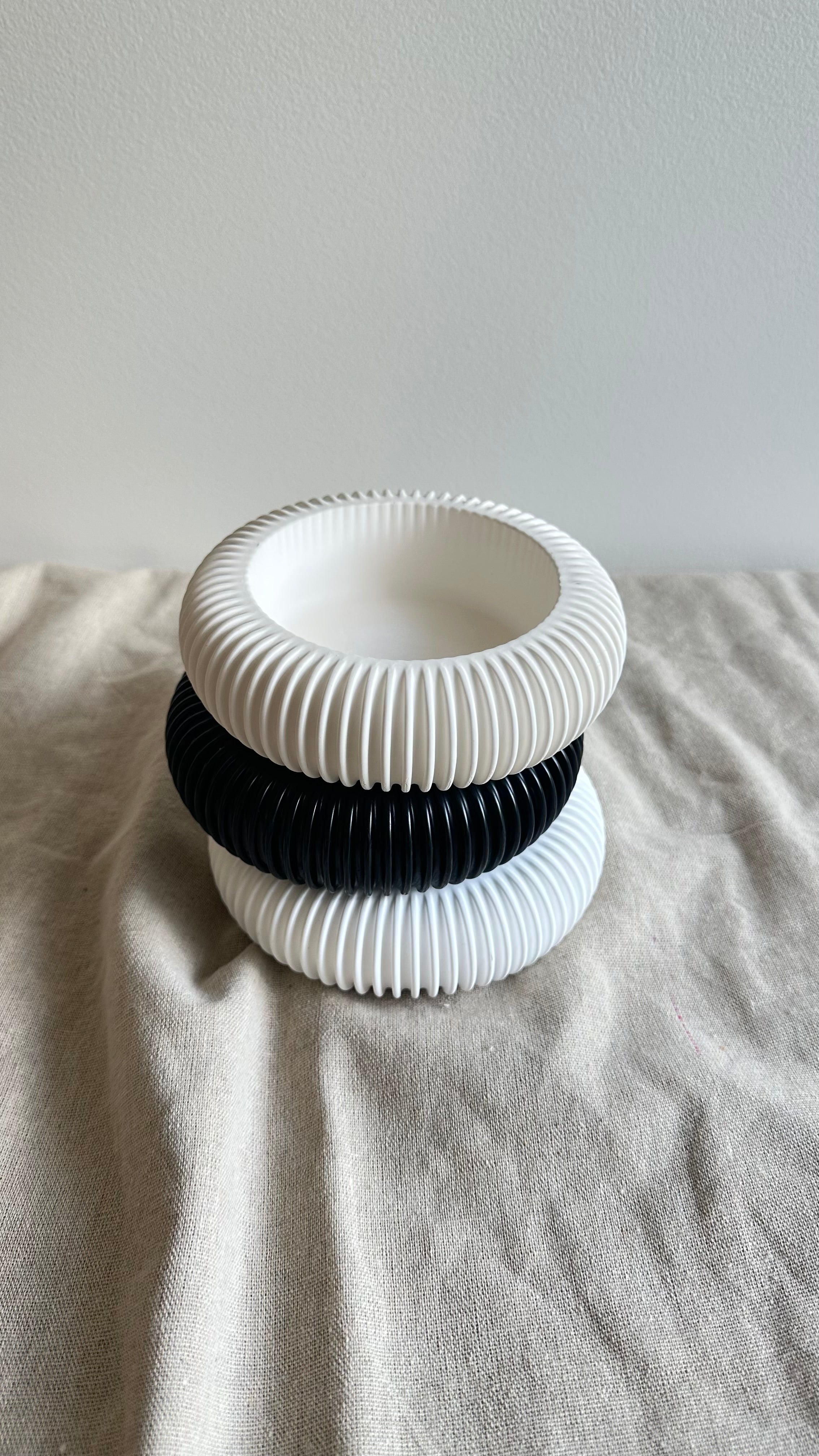 Refillable eco-resin candle holders