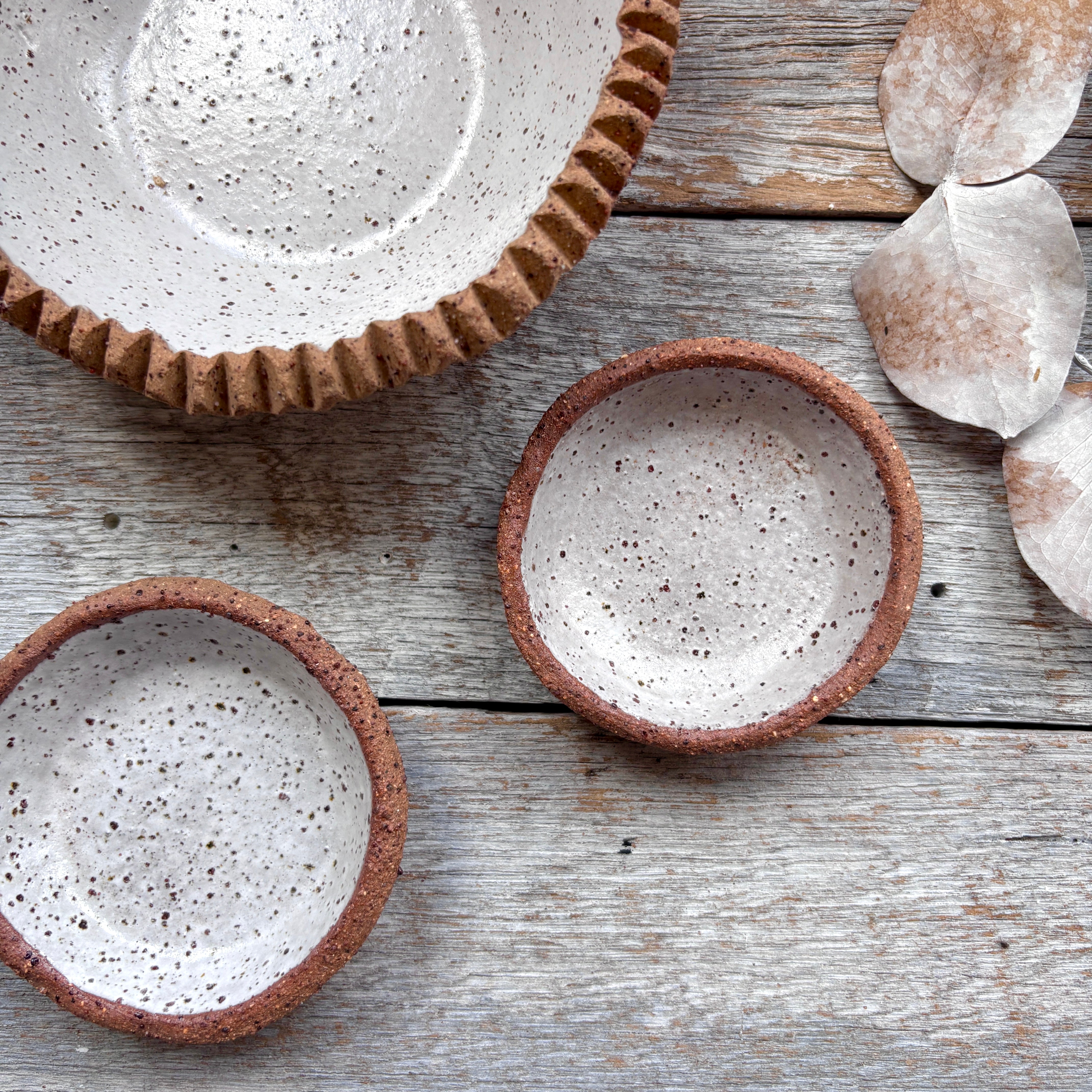 Rustic Ceramic Bowl & Dishes | Set of 3 | SPRING SALE BUNDLE No.8