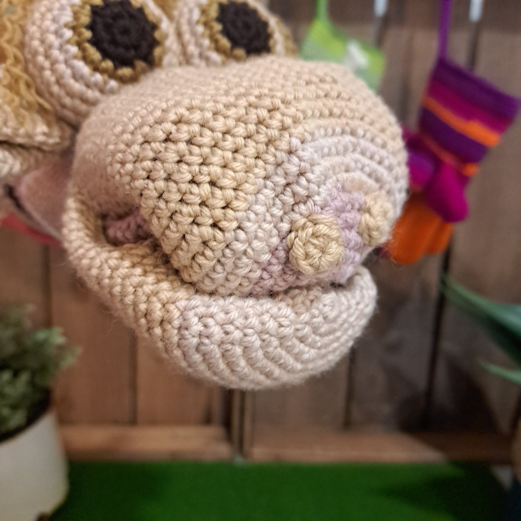 Crochet hand puppet/ toy/ highland cow