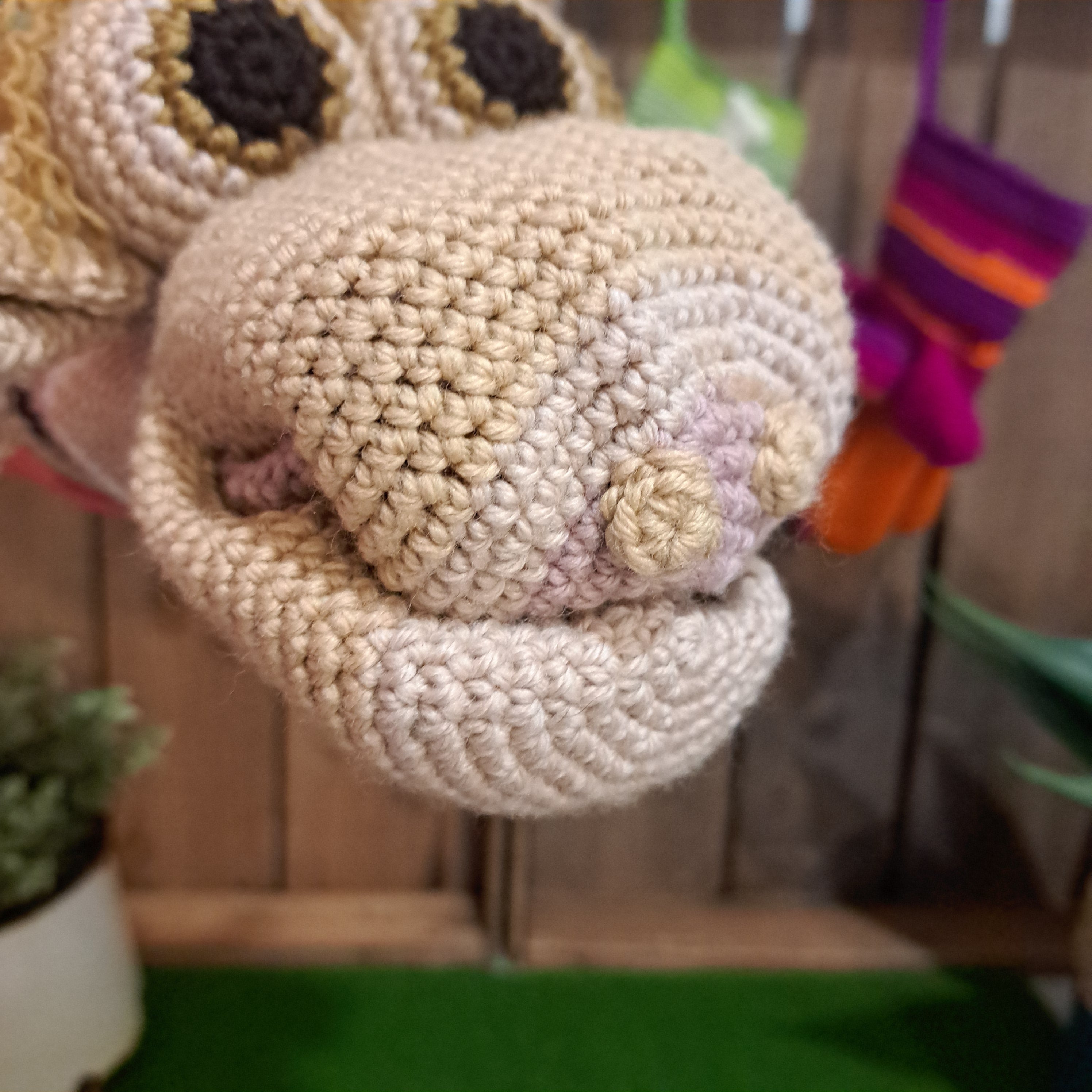 Crochet hand puppet/ toy/ highland cow