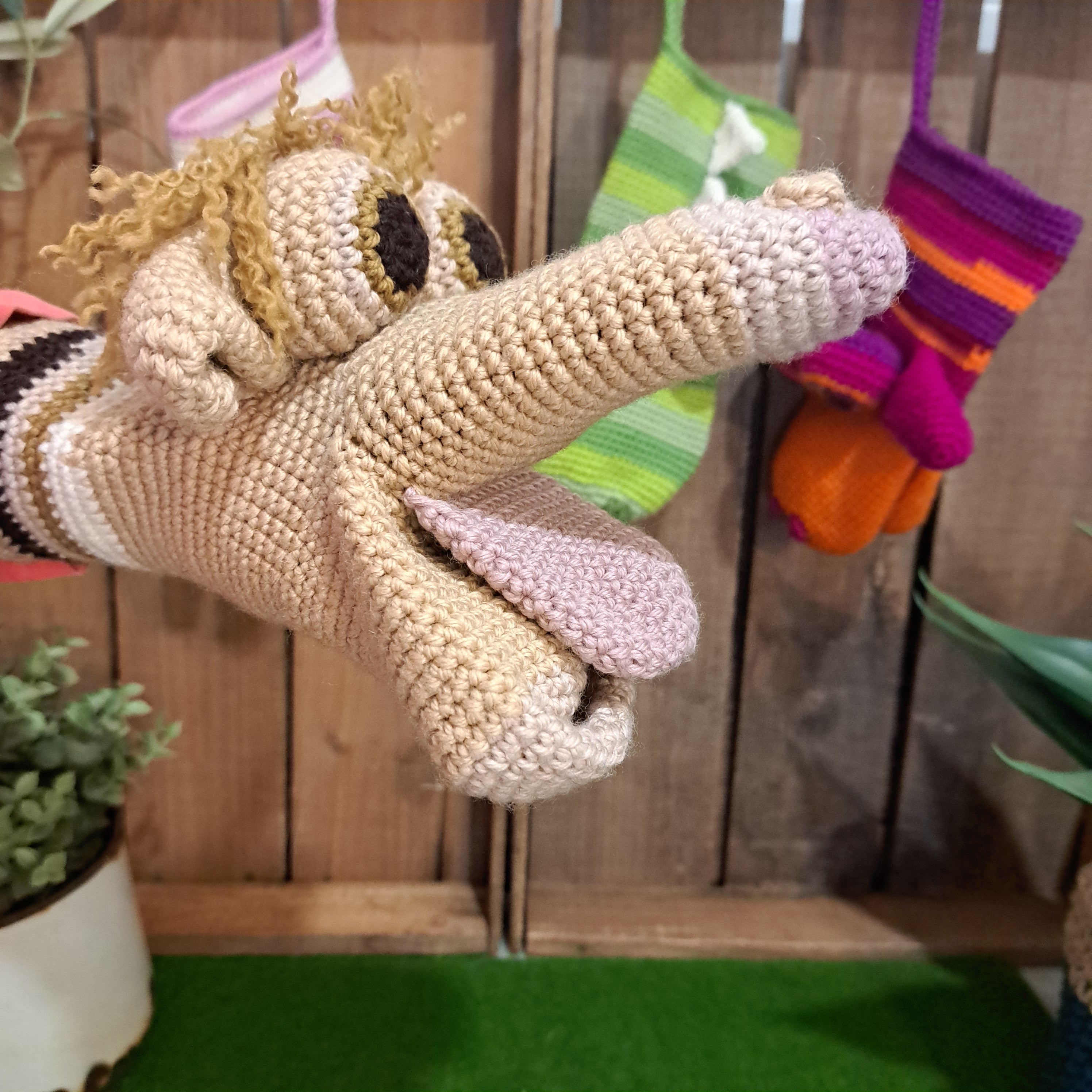 Crochet hand puppet/ toy/ highland cow