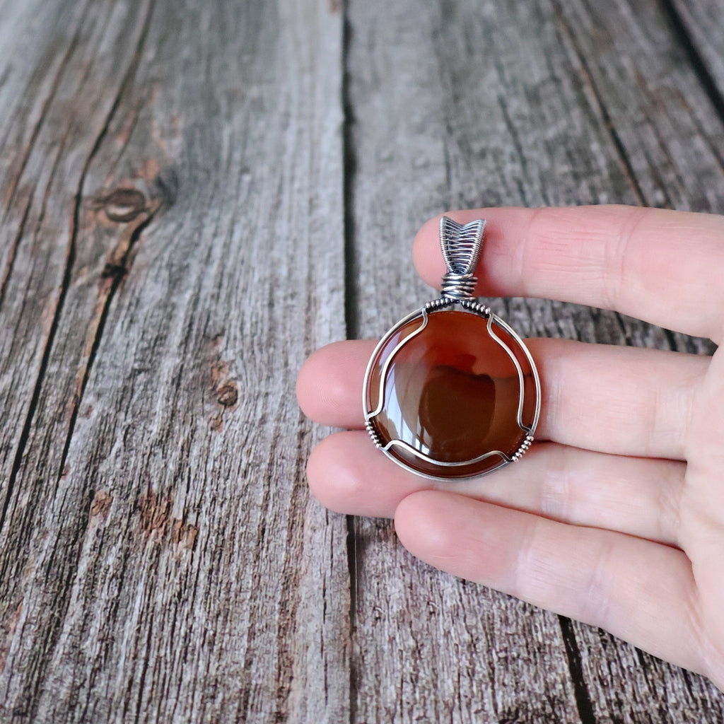 Handcrafted Carnelian Pendant - Talisman of Vitality