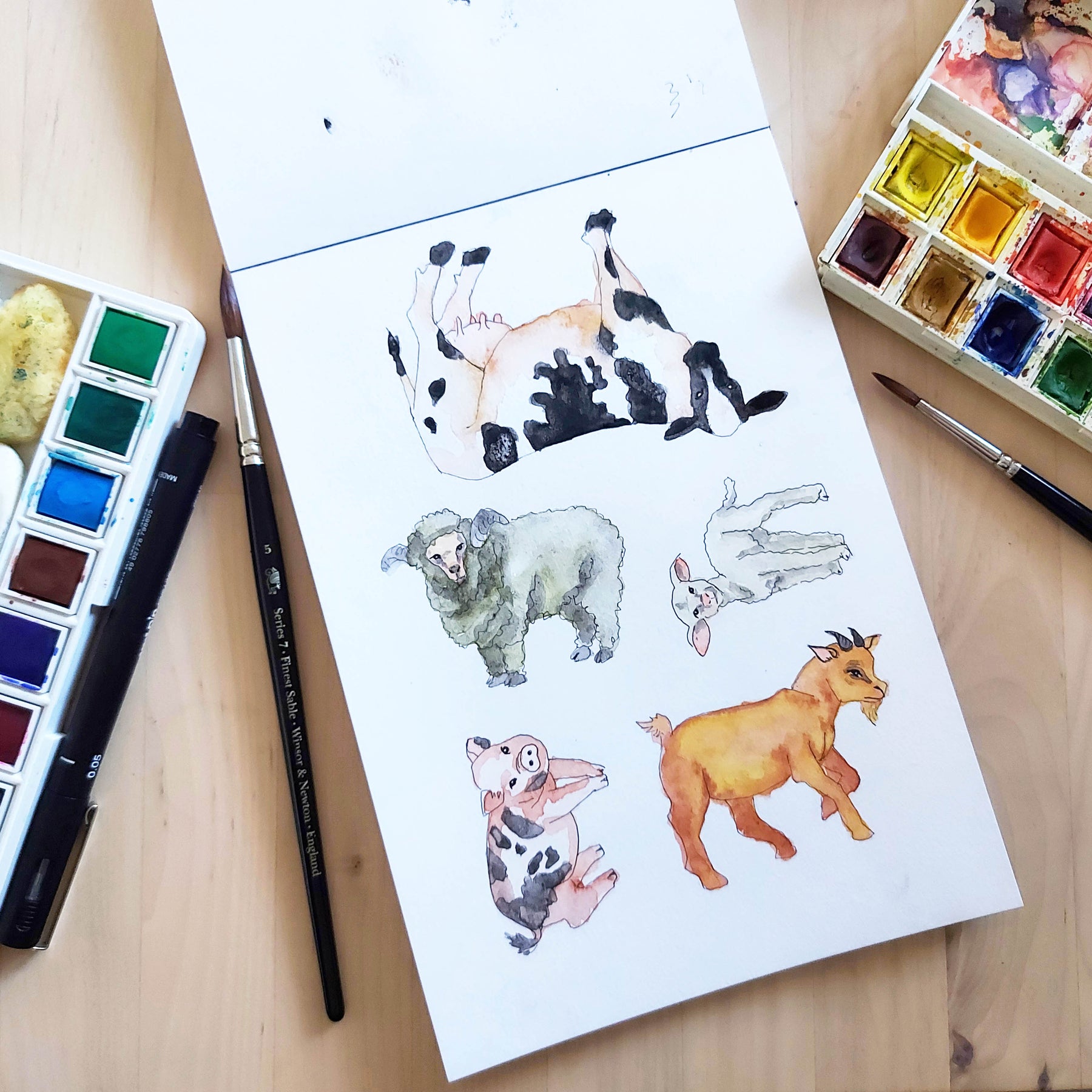 Organic cotton tee shirts for kids in unique hand illustrated designs - sizes 4-9