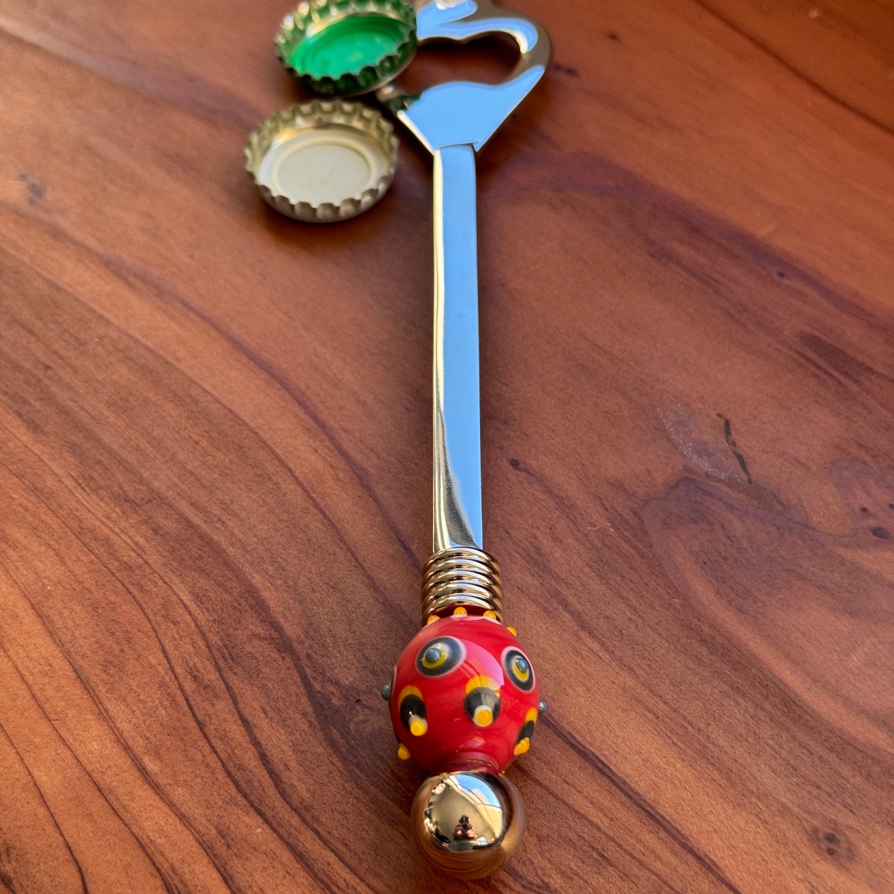 BEER BOTTLE OPENER with handmade BORRELLY BEAD #603