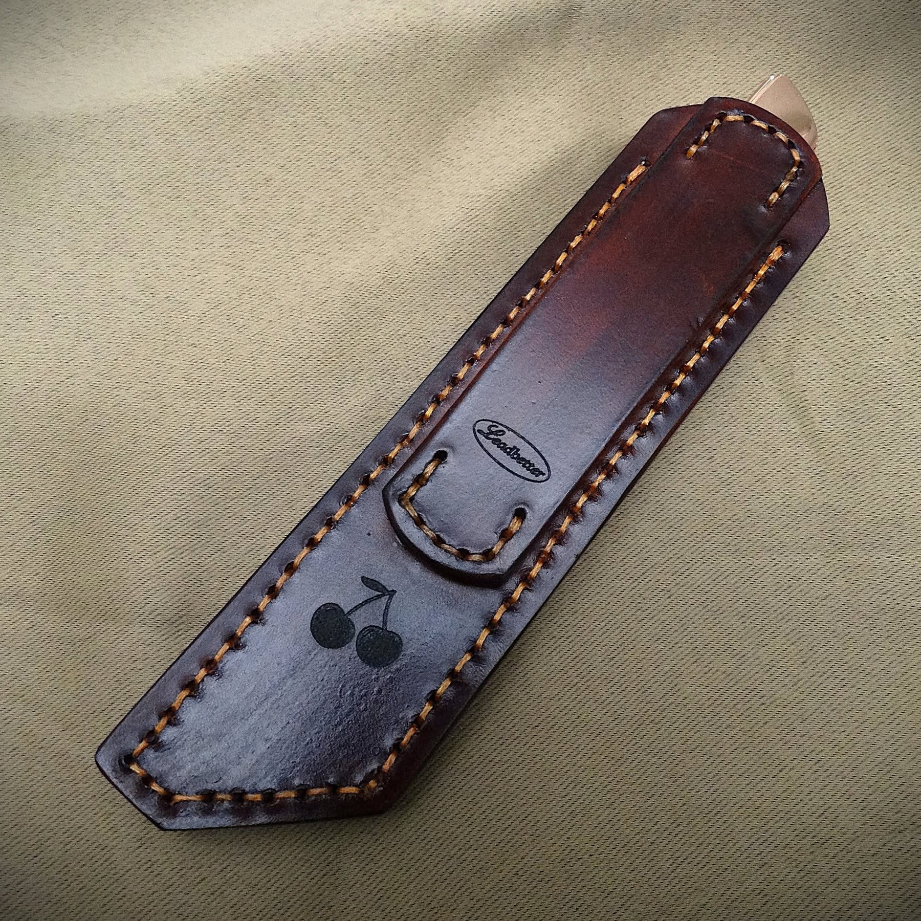 Tanto fixed blade knife art leather wood