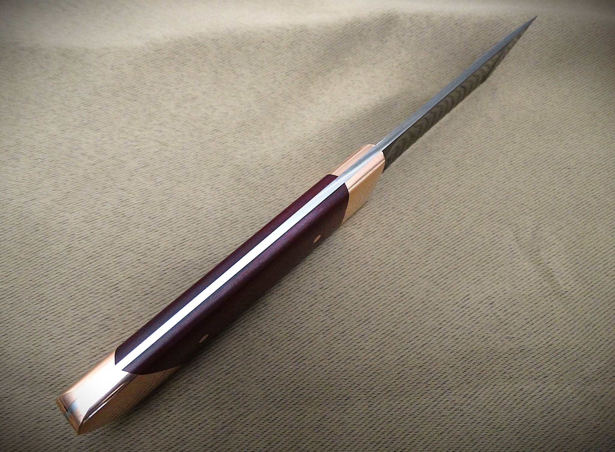 Tanto fixed blade knife art leather wood
