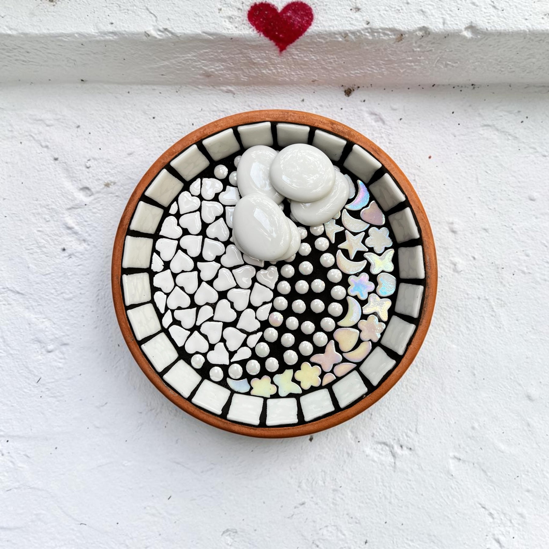 Mosaic Bee Bath.