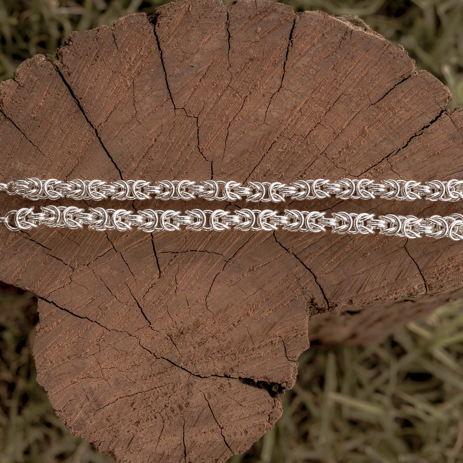 Sterling Silver Byzantine Bracelet 19cm