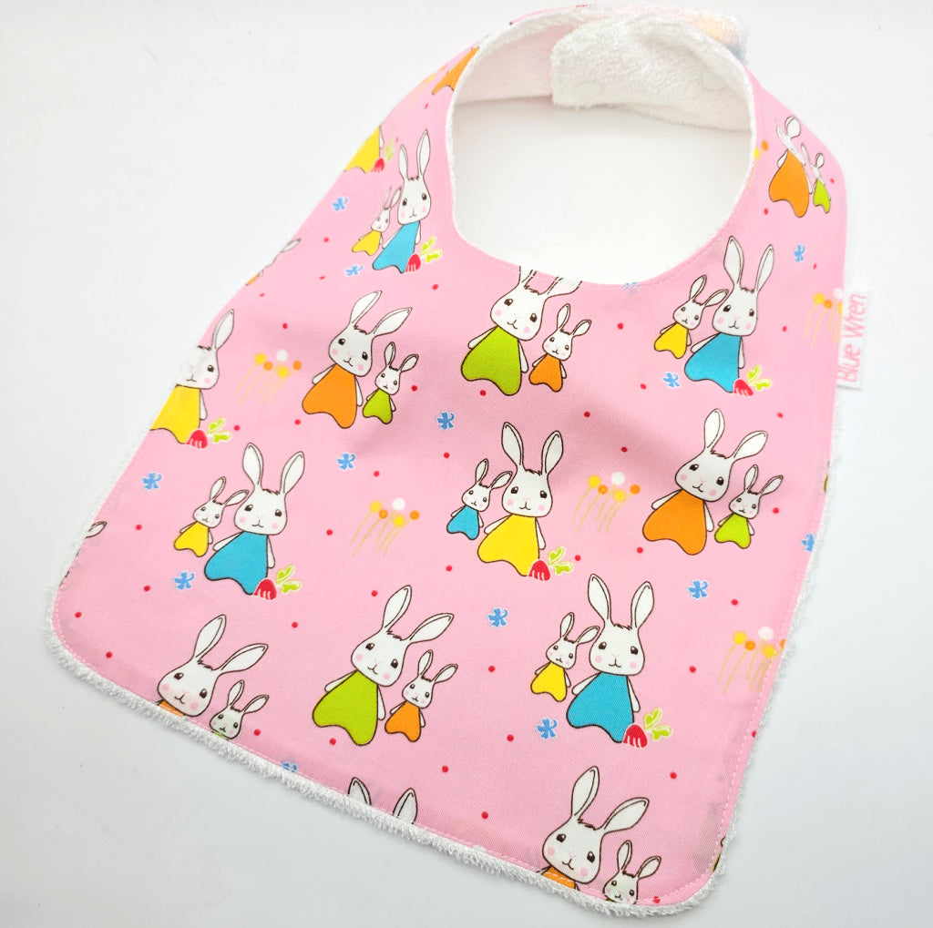 Baby Bunny Pink Bib Newborn Shower Gift