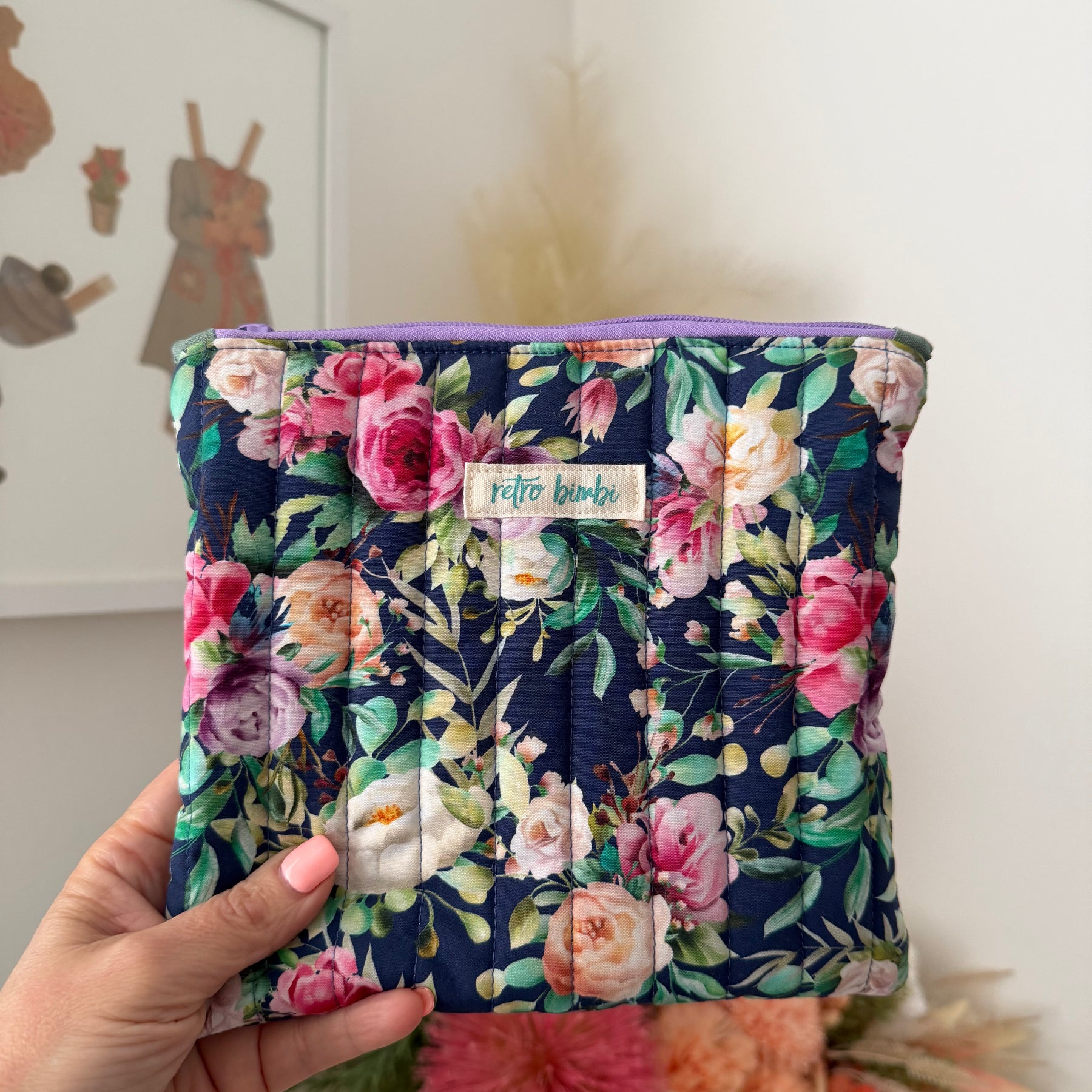 Medium Quilted Pouch - Various Designs