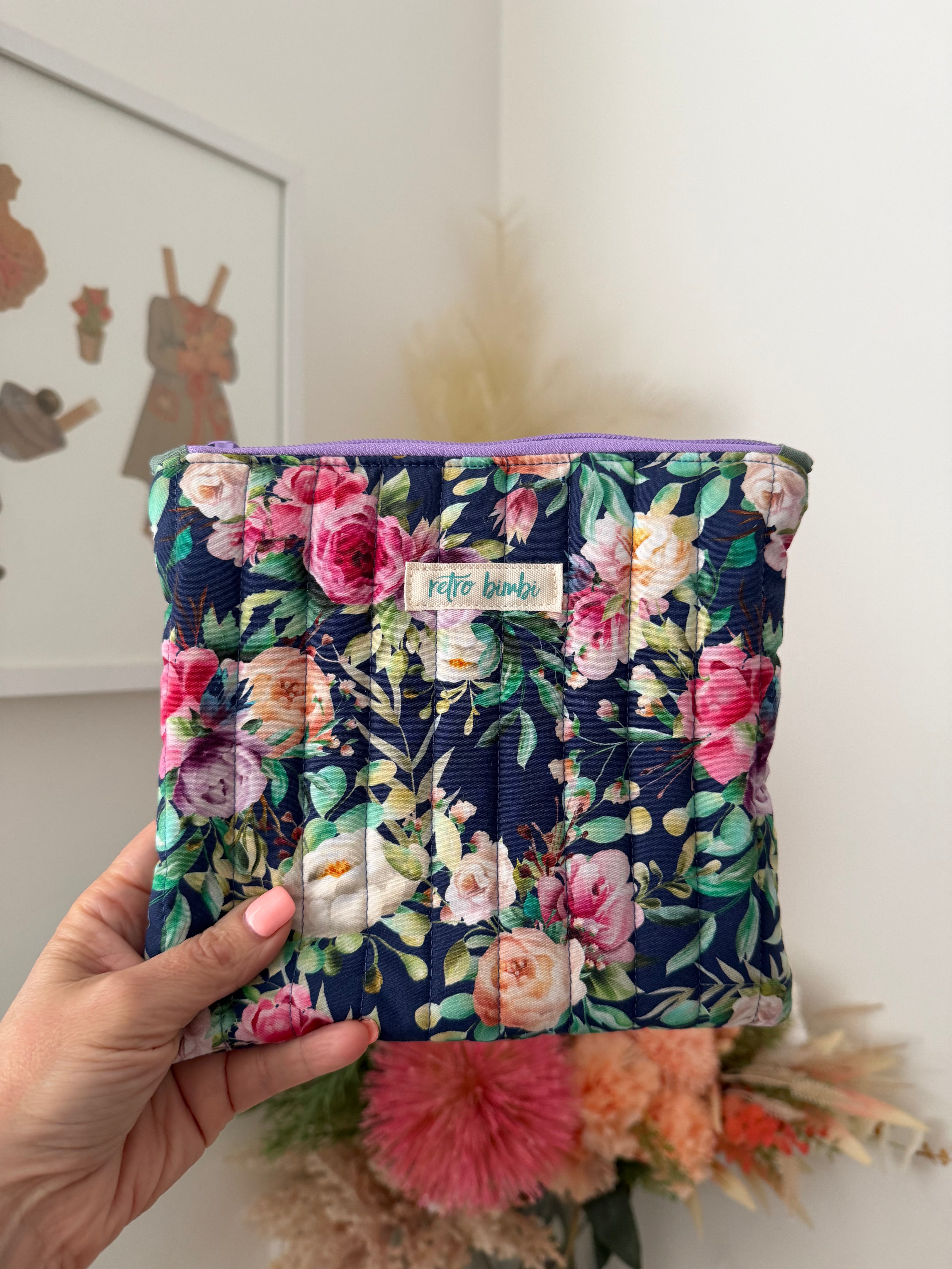 Medium Quilted Pouch - Various Designs