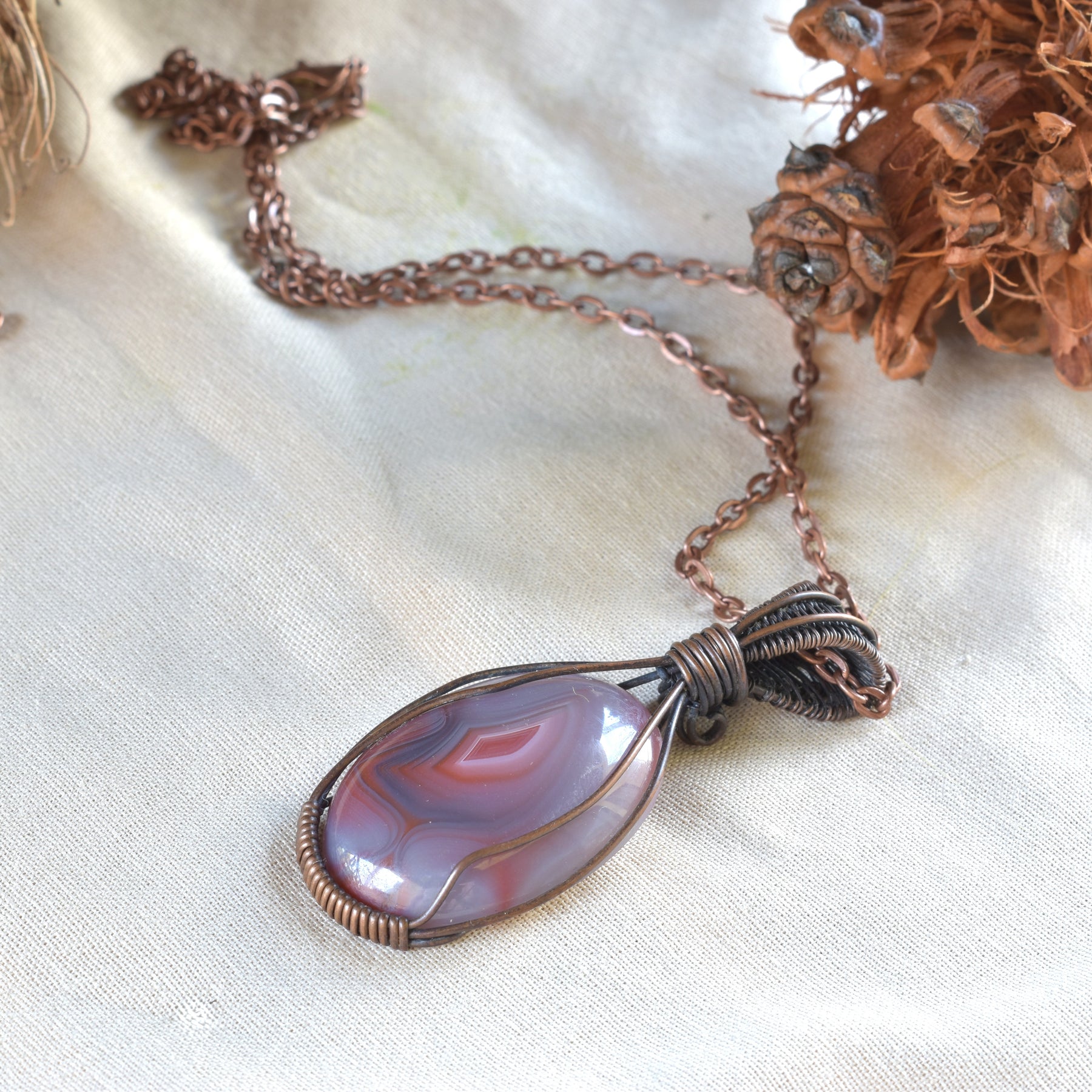 Copper Creek – Agate Creek Agate Wire Wrapped Pendant
