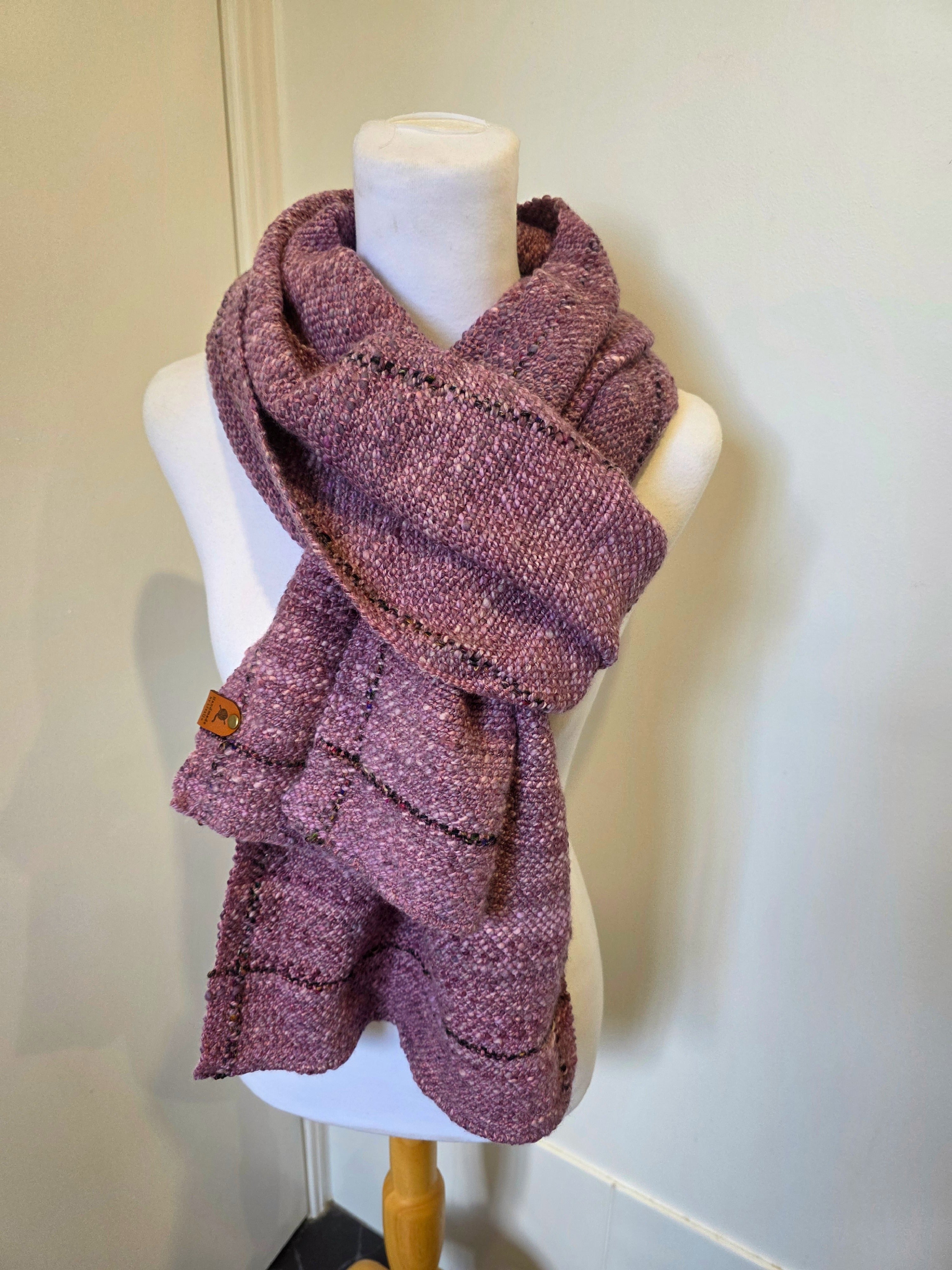 Hand Spun and Hand Woven long scarf