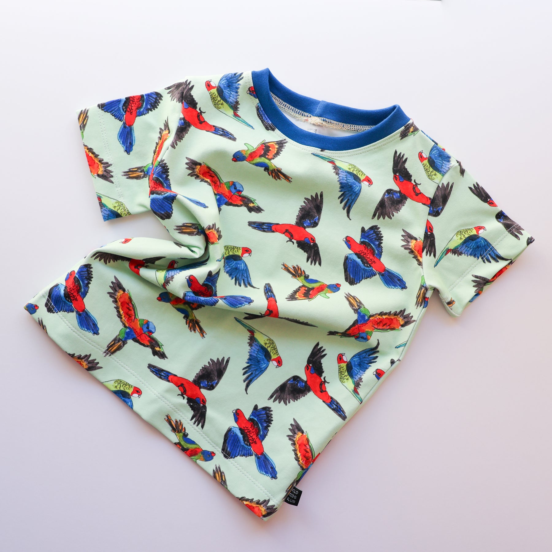 Rainbow birds organic cotton tee shirt 2026-27