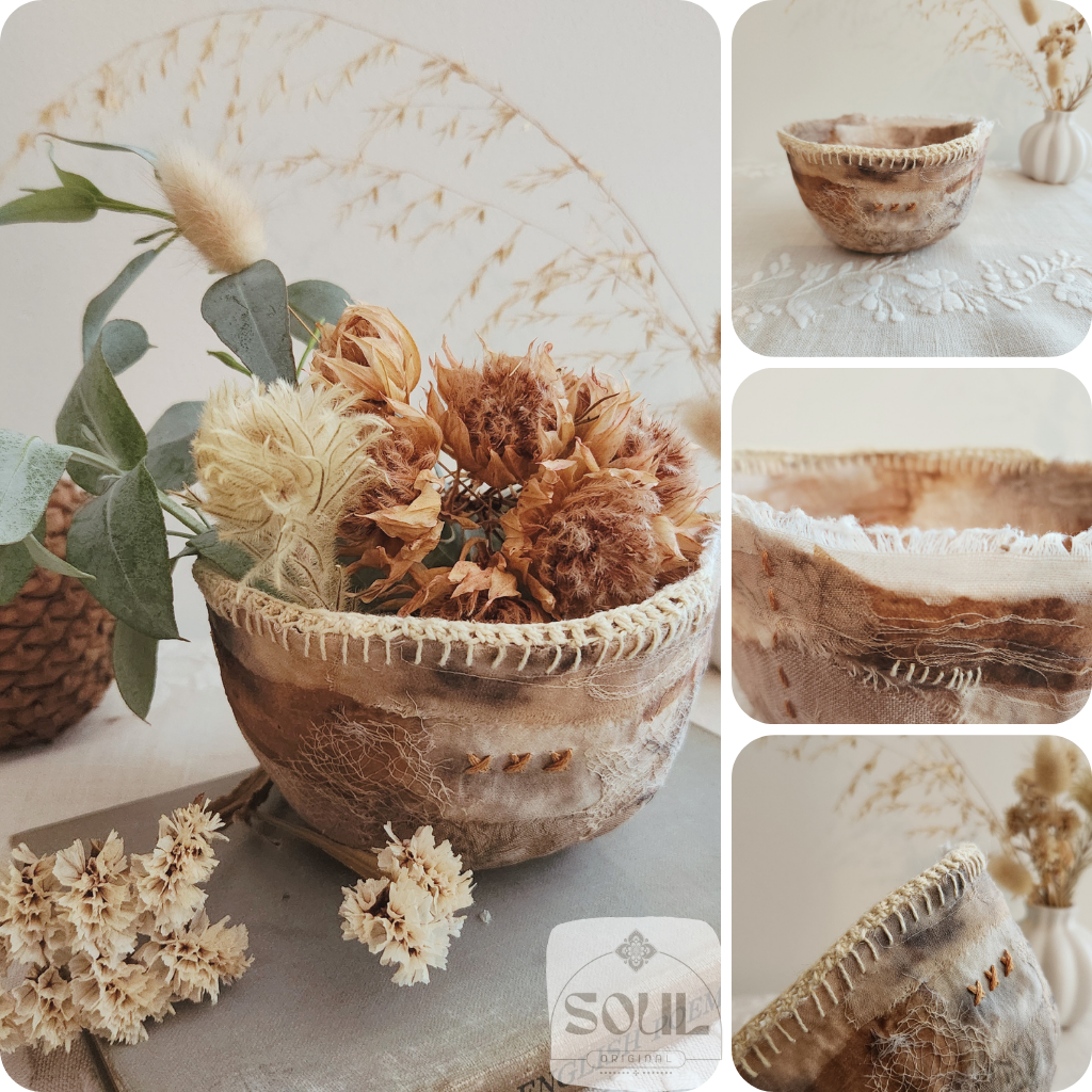 Textile Art Bowl – Natural & Earthy (7)
