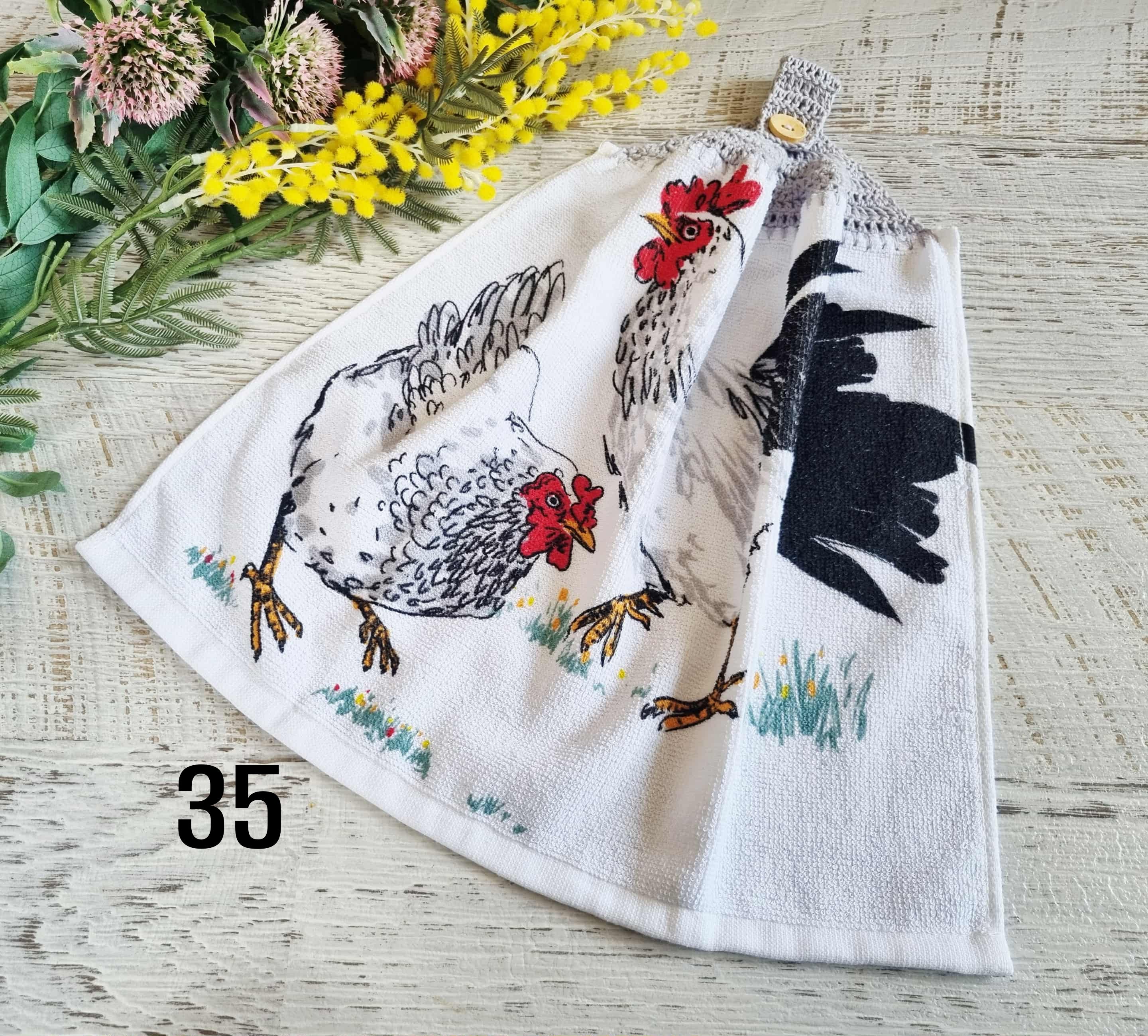 Kitchen Hand Towel | Hanging | Cotton | SINGLE LAYER - 9 Styles - 28-36