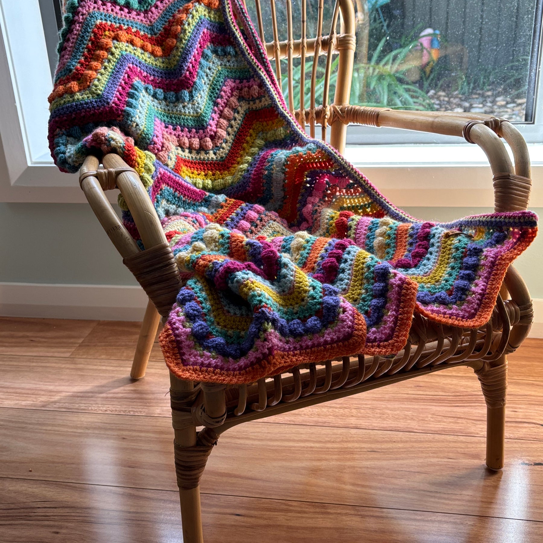 Kaleidoscope crochet baby blanket