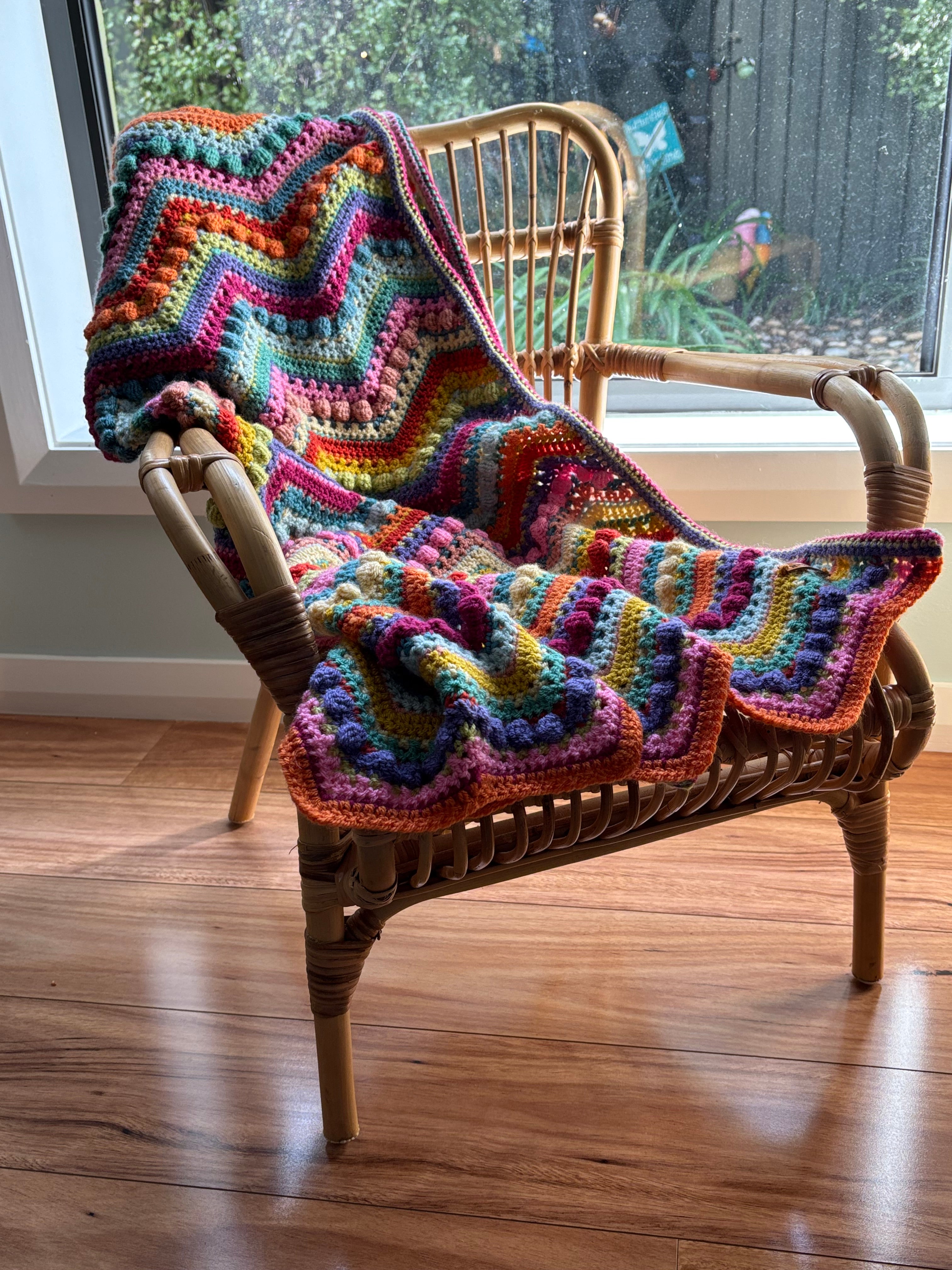 Kaleidoscope crochet baby blanket
