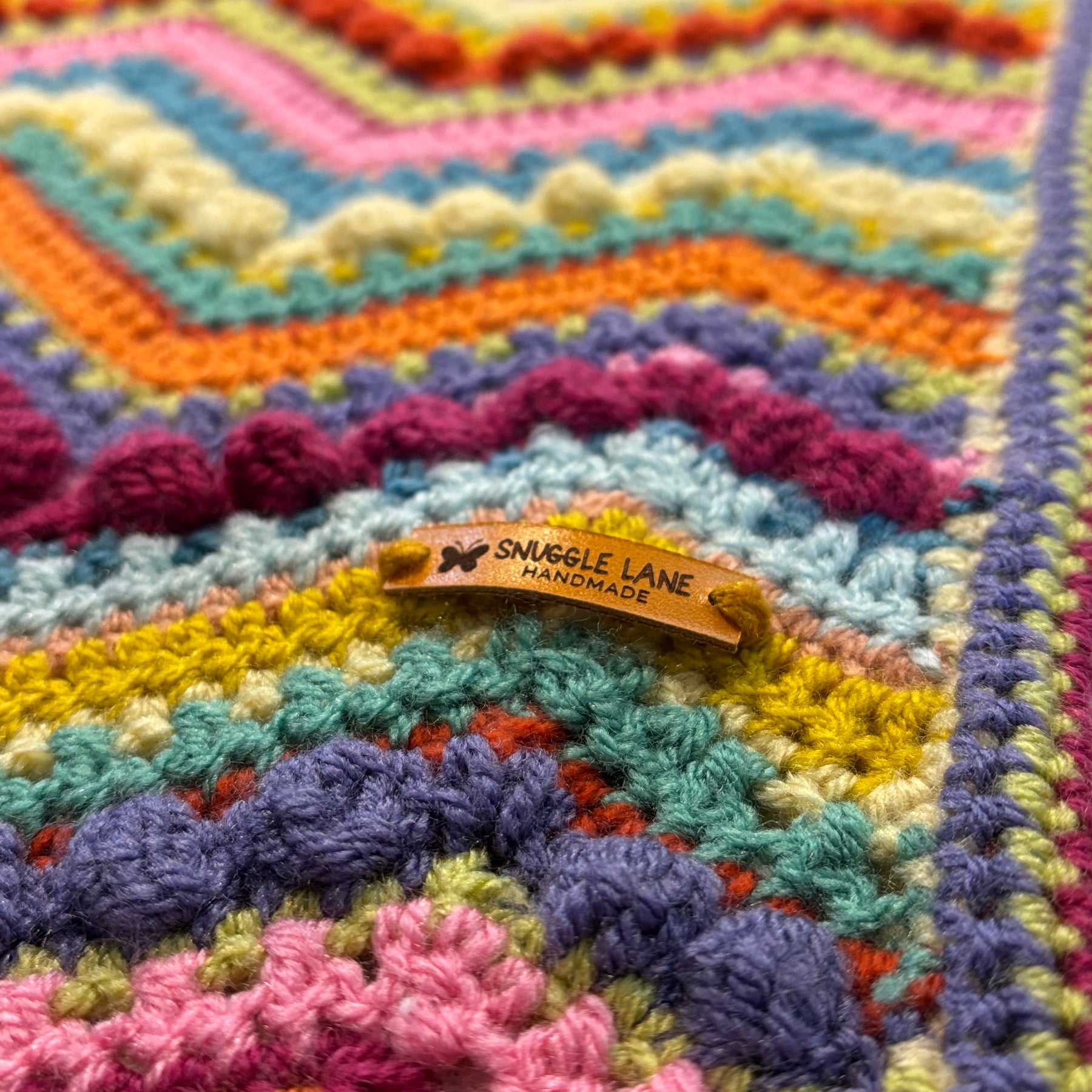Kaleidoscope crochet baby blanket