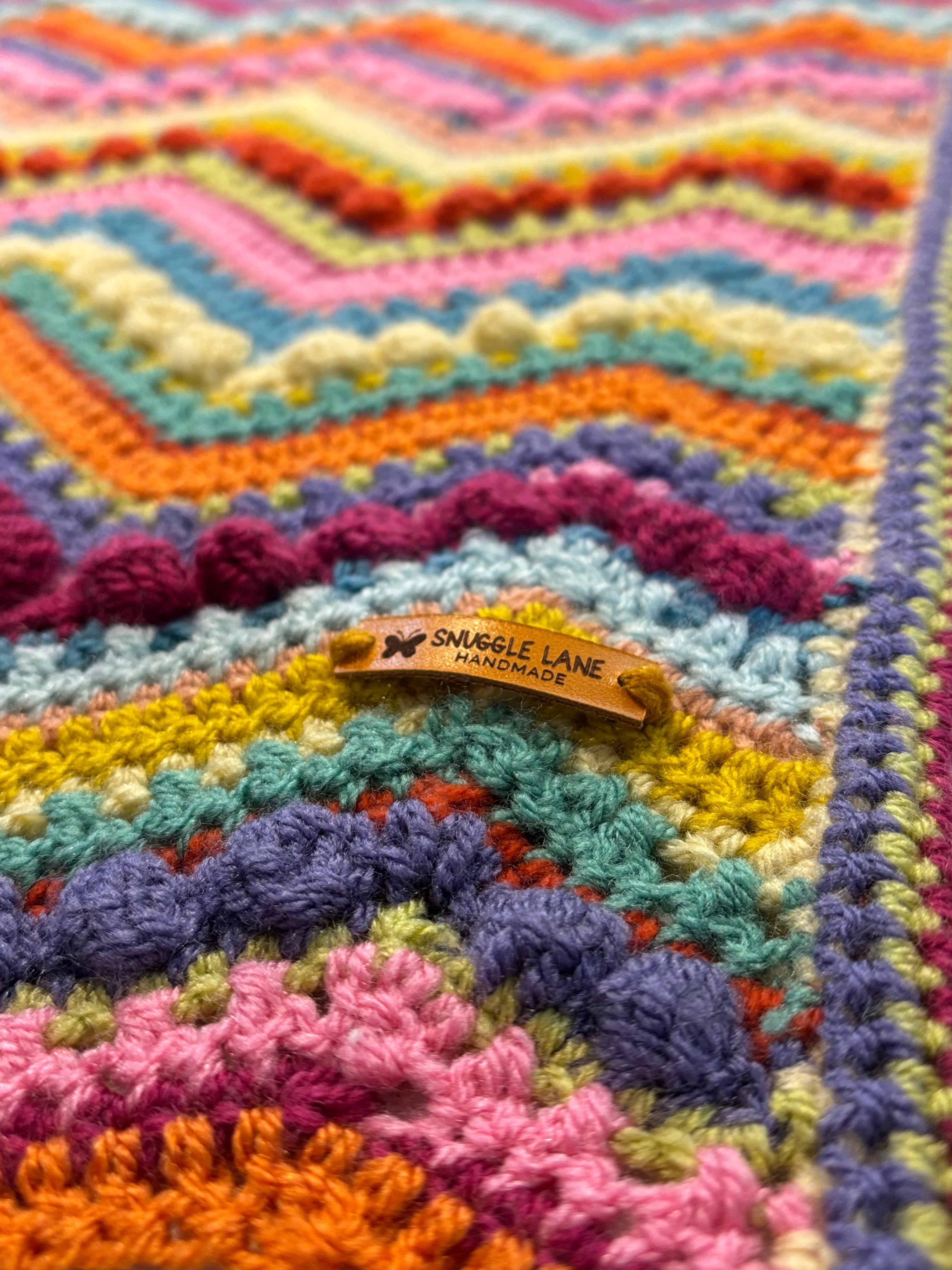 Kaleidoscope crochet baby blanket