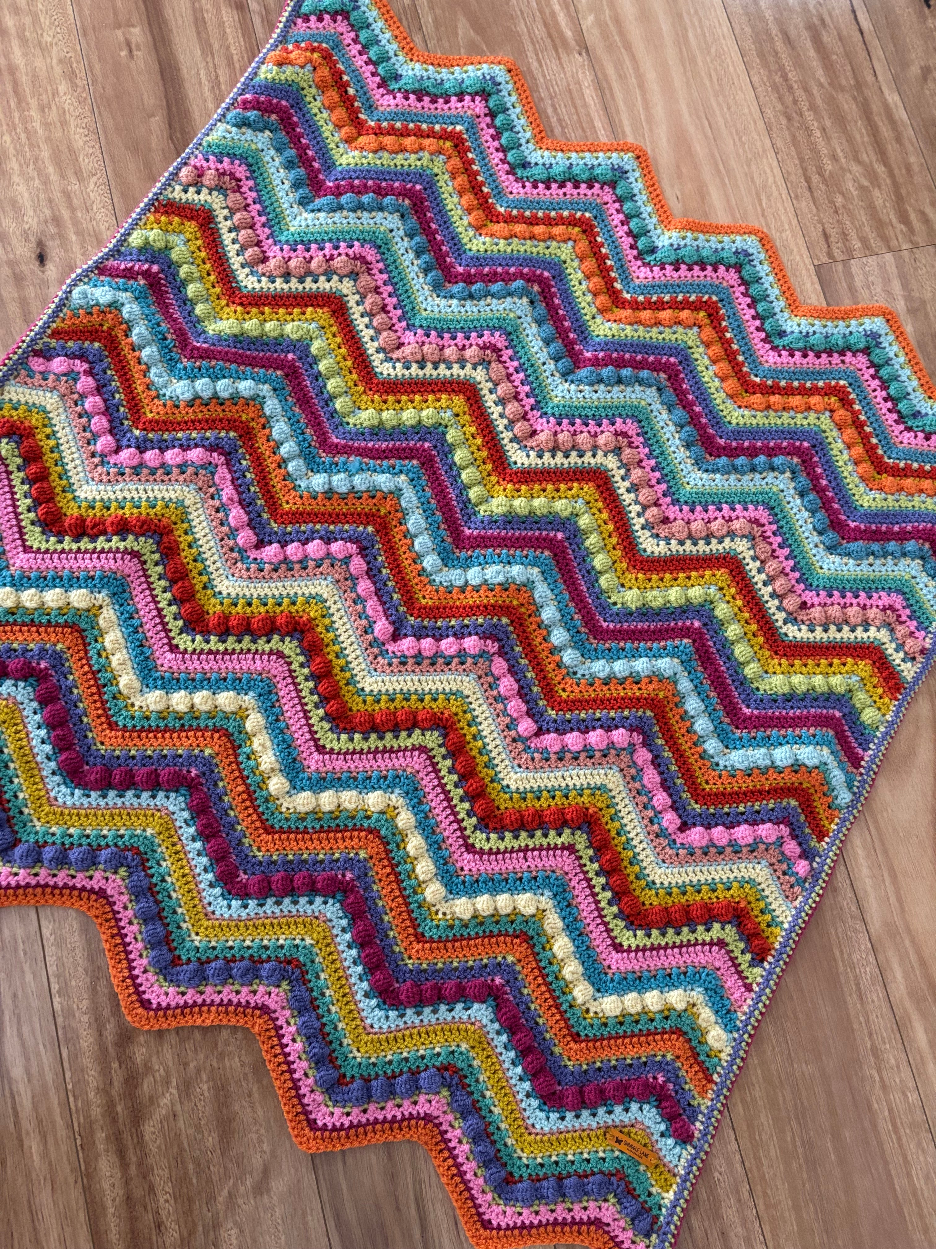 Kaleidoscope crochet baby blanket