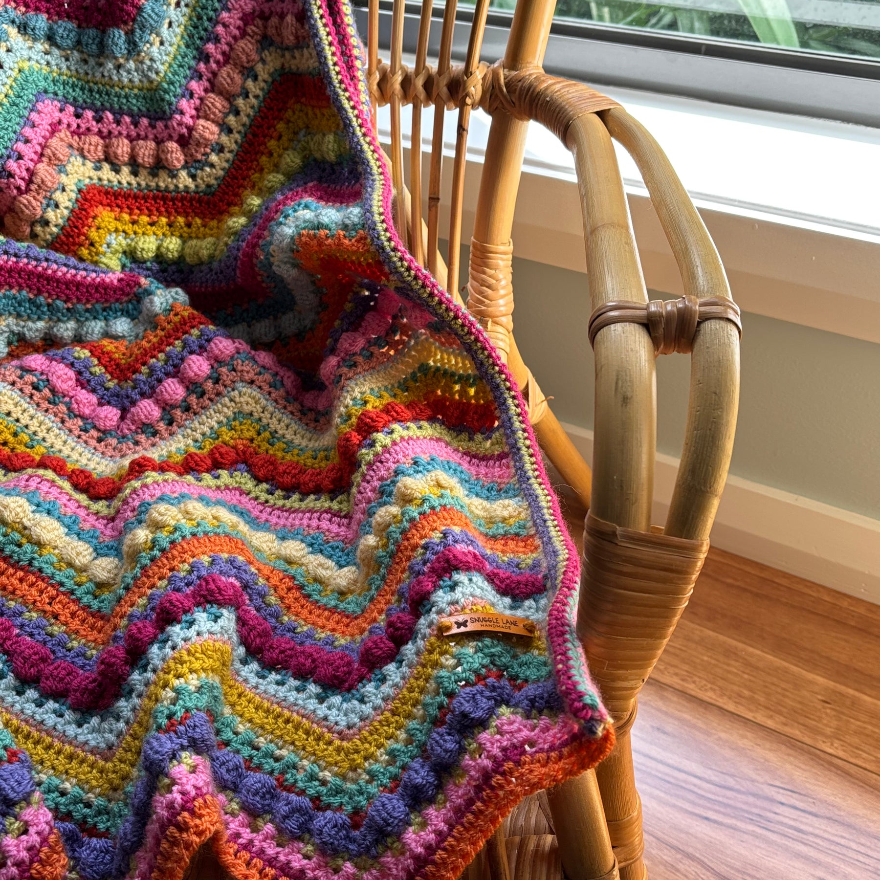 Kaleidoscope crochet baby blanket