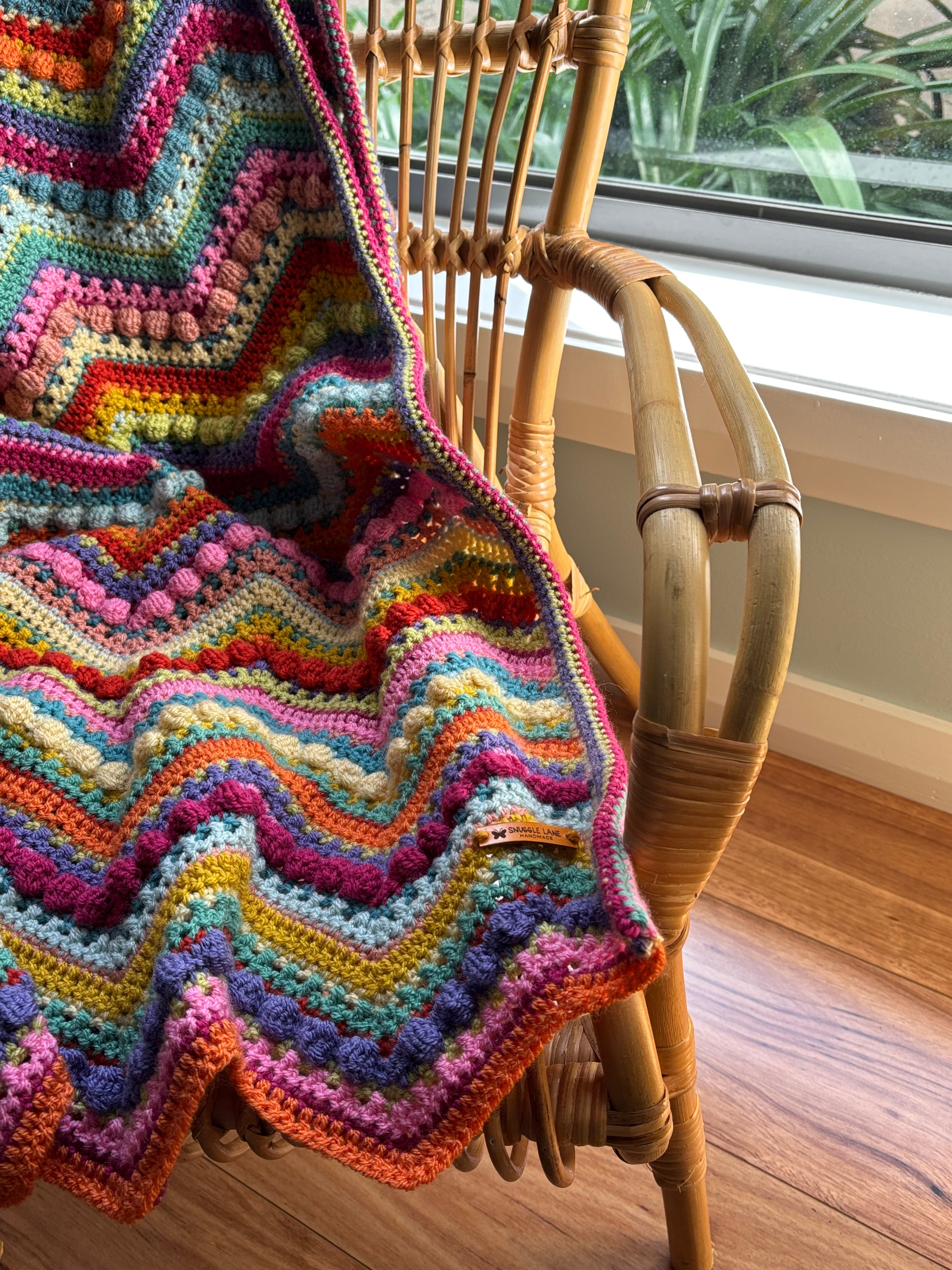 Kaleidoscope crochet baby blanket