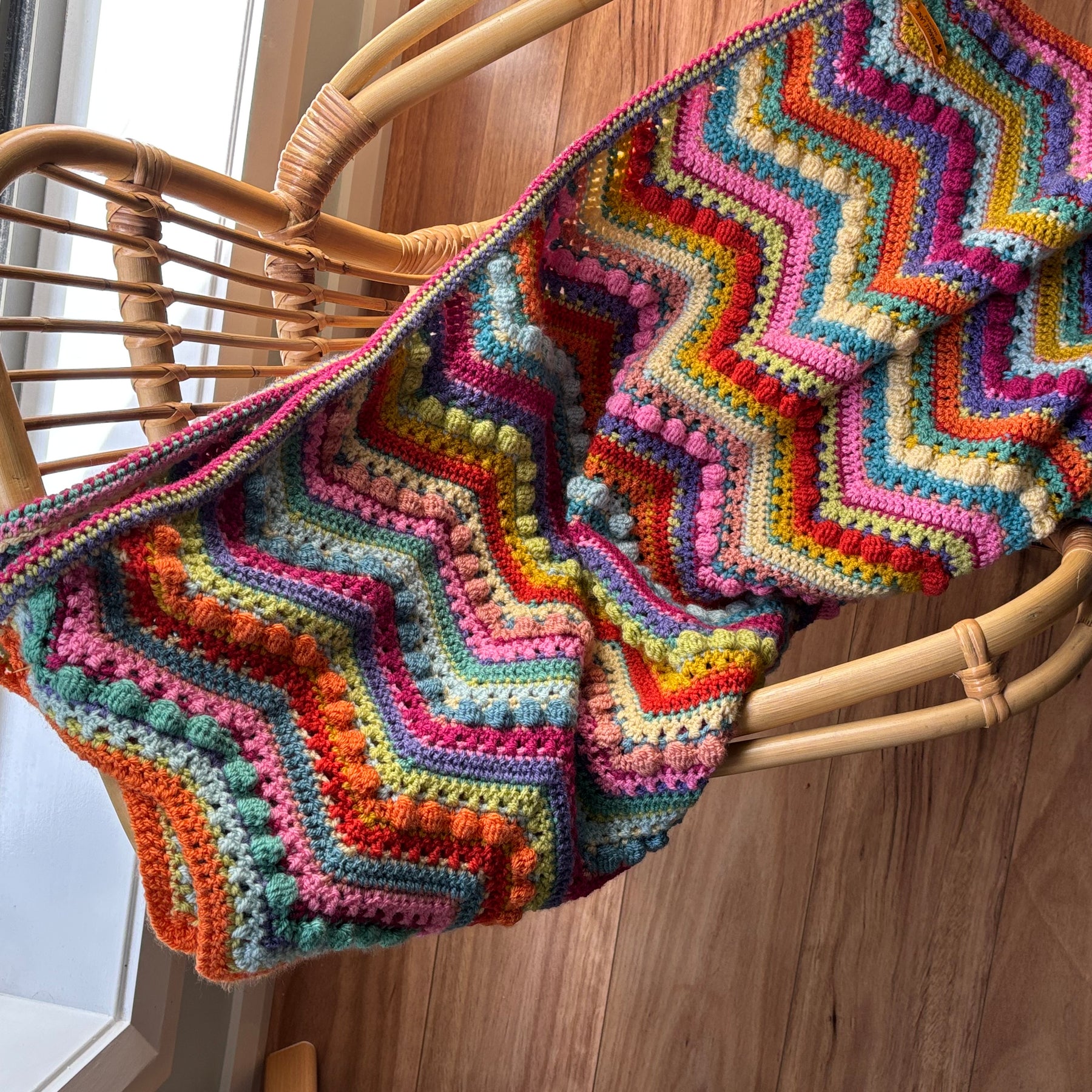 Kaleidoscope crochet baby blanket