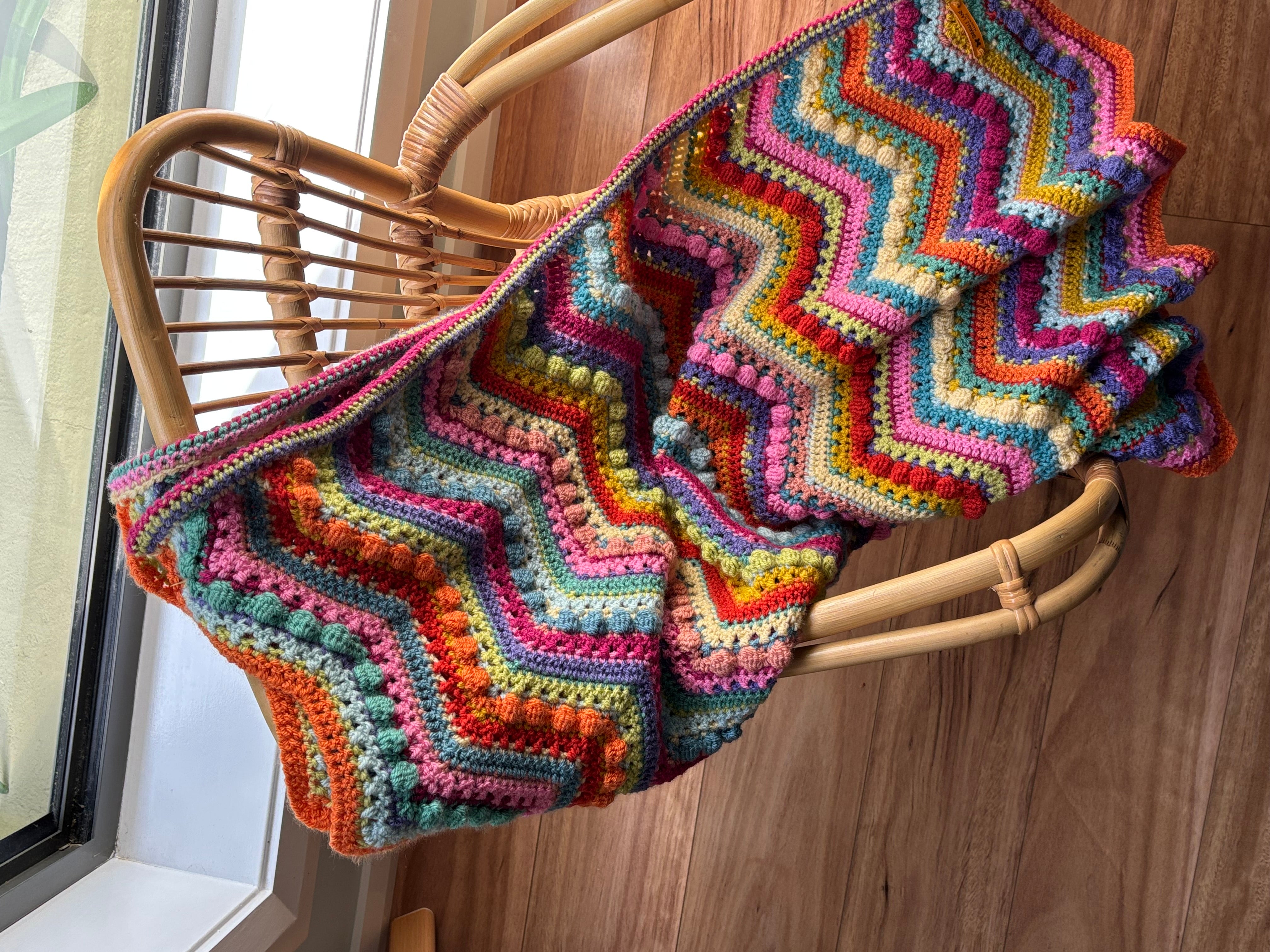 Kaleidoscope crochet baby blanket
