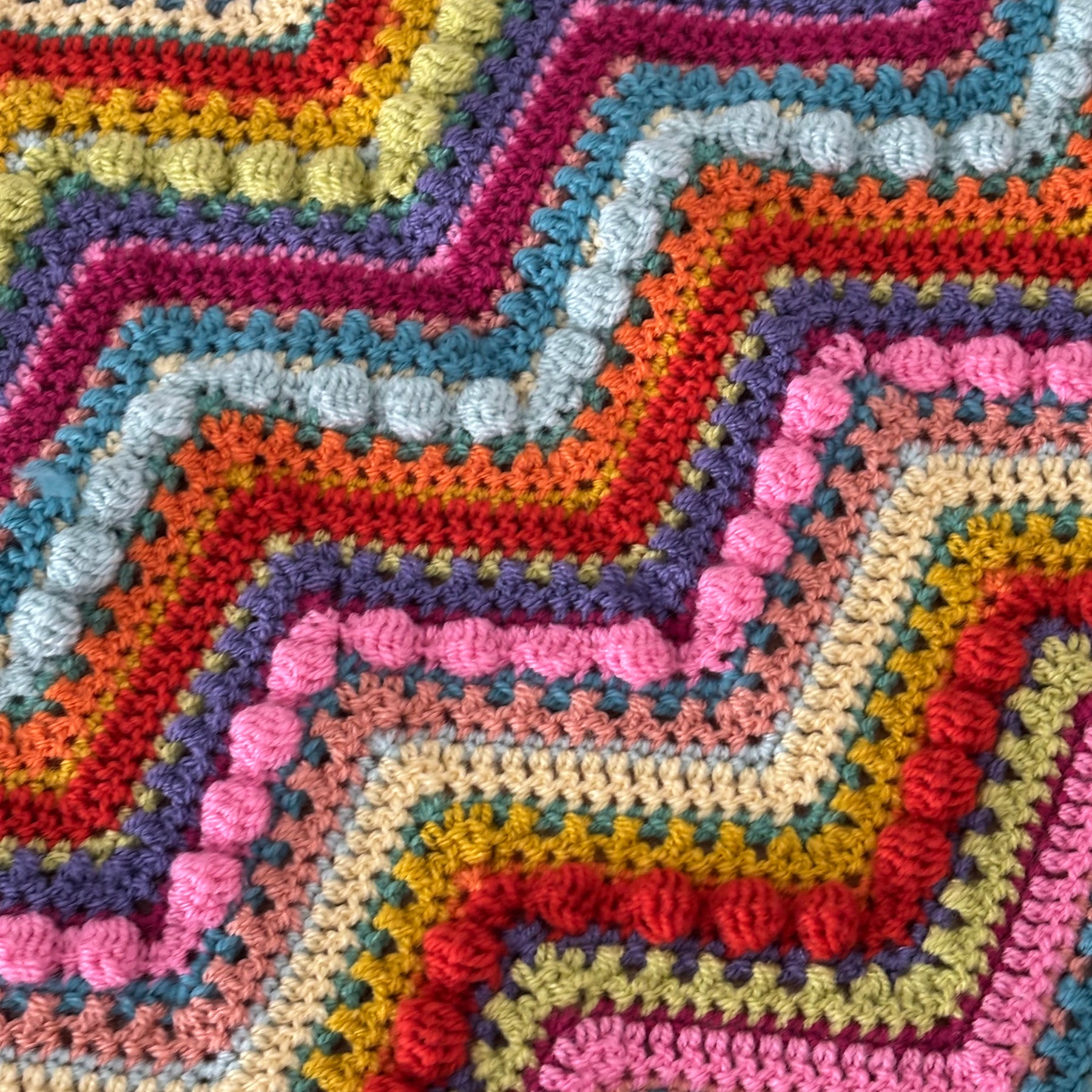 Kaleidoscope crochet baby blanket
