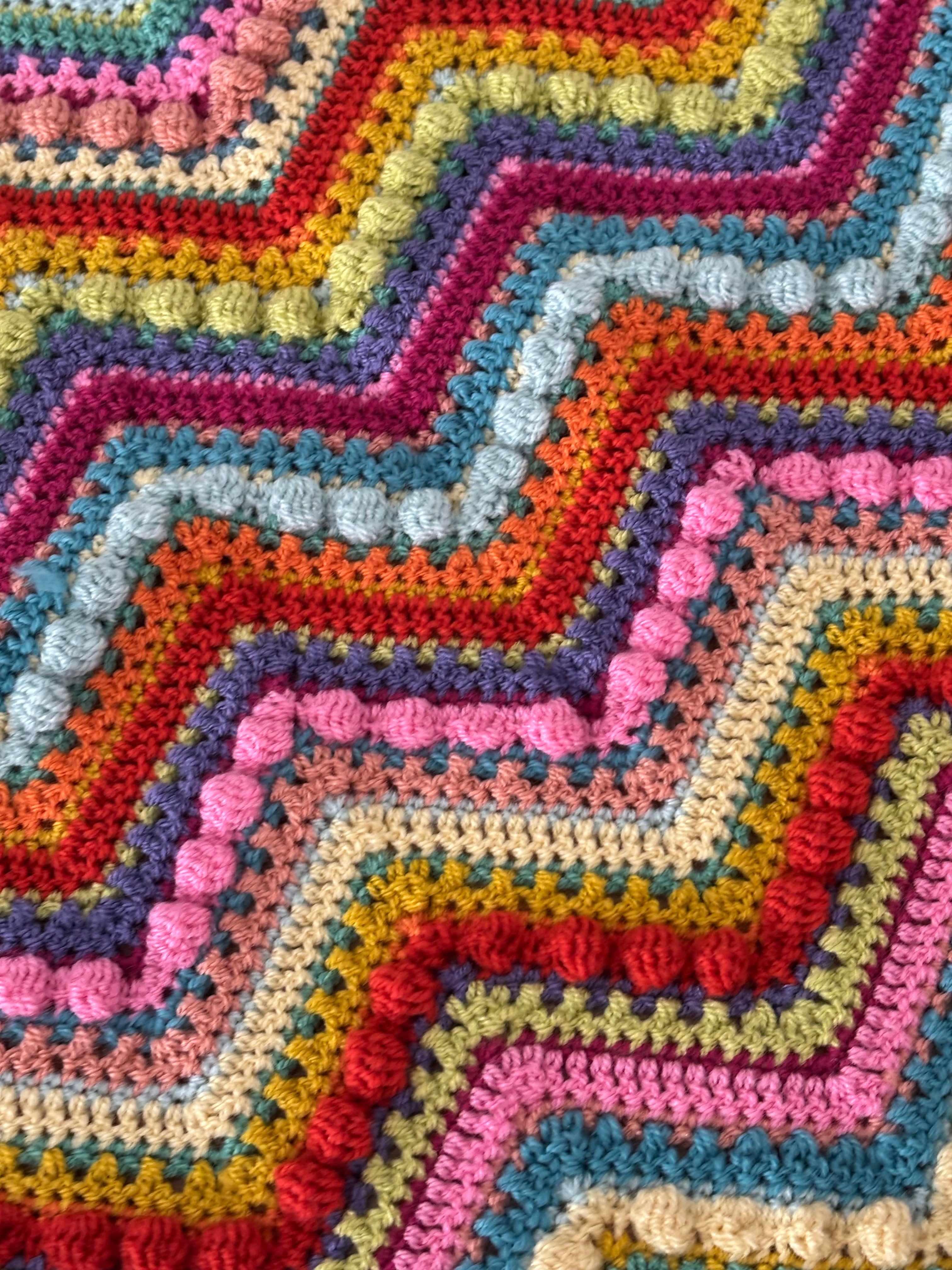 Kaleidoscope crochet baby blanket
