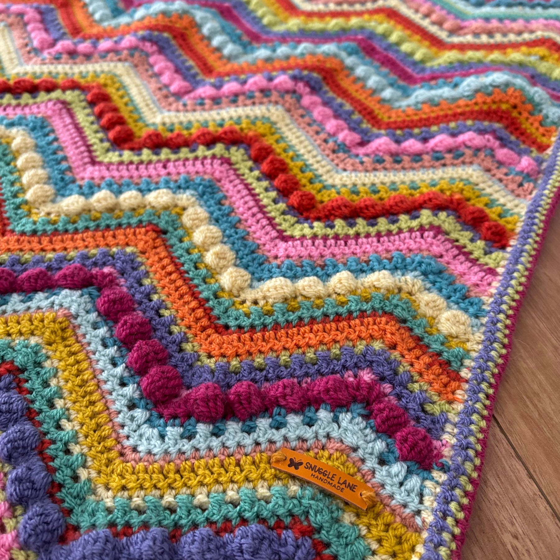 Kaleidoscope crochet baby blanket