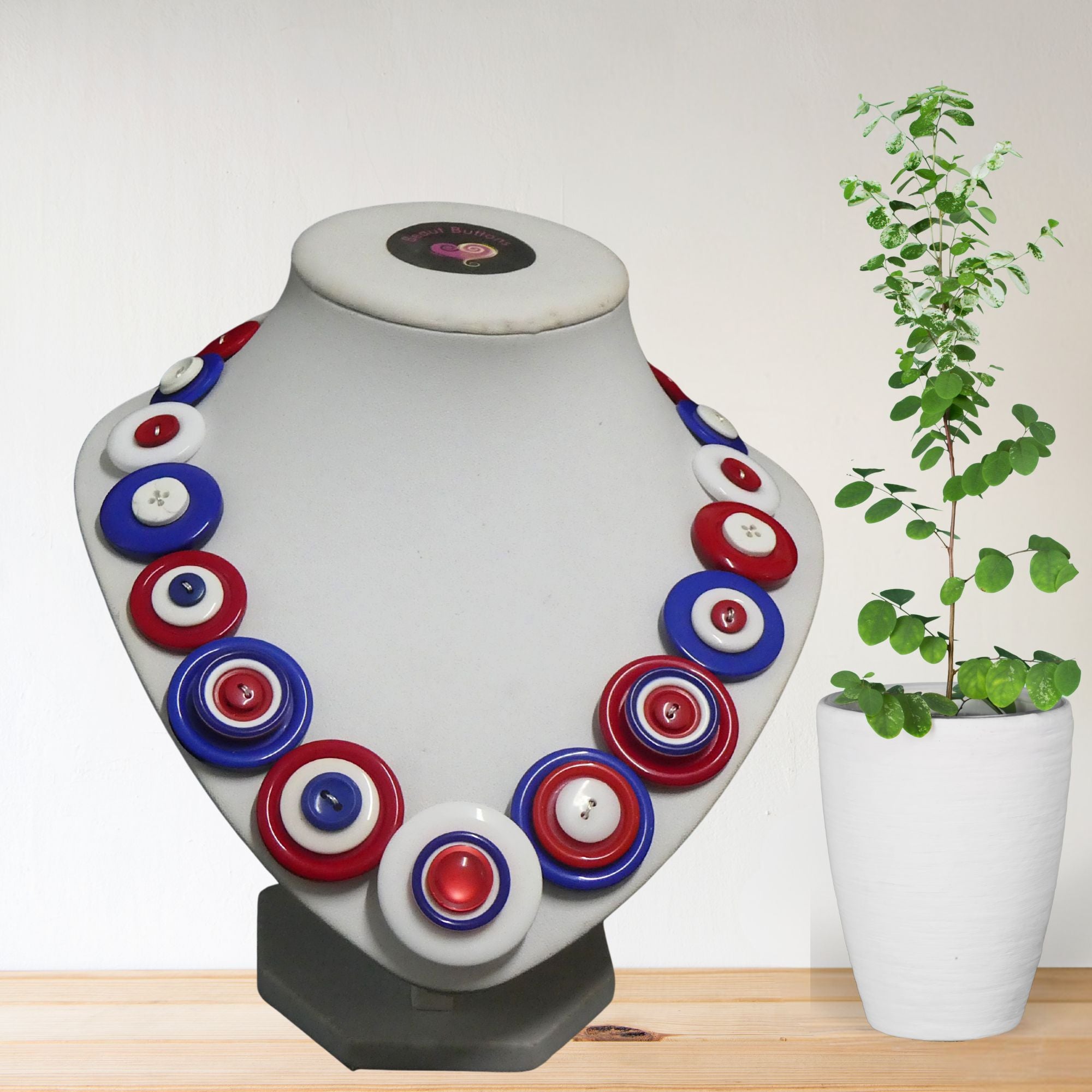 Colourful Button necklace - Viva USA!